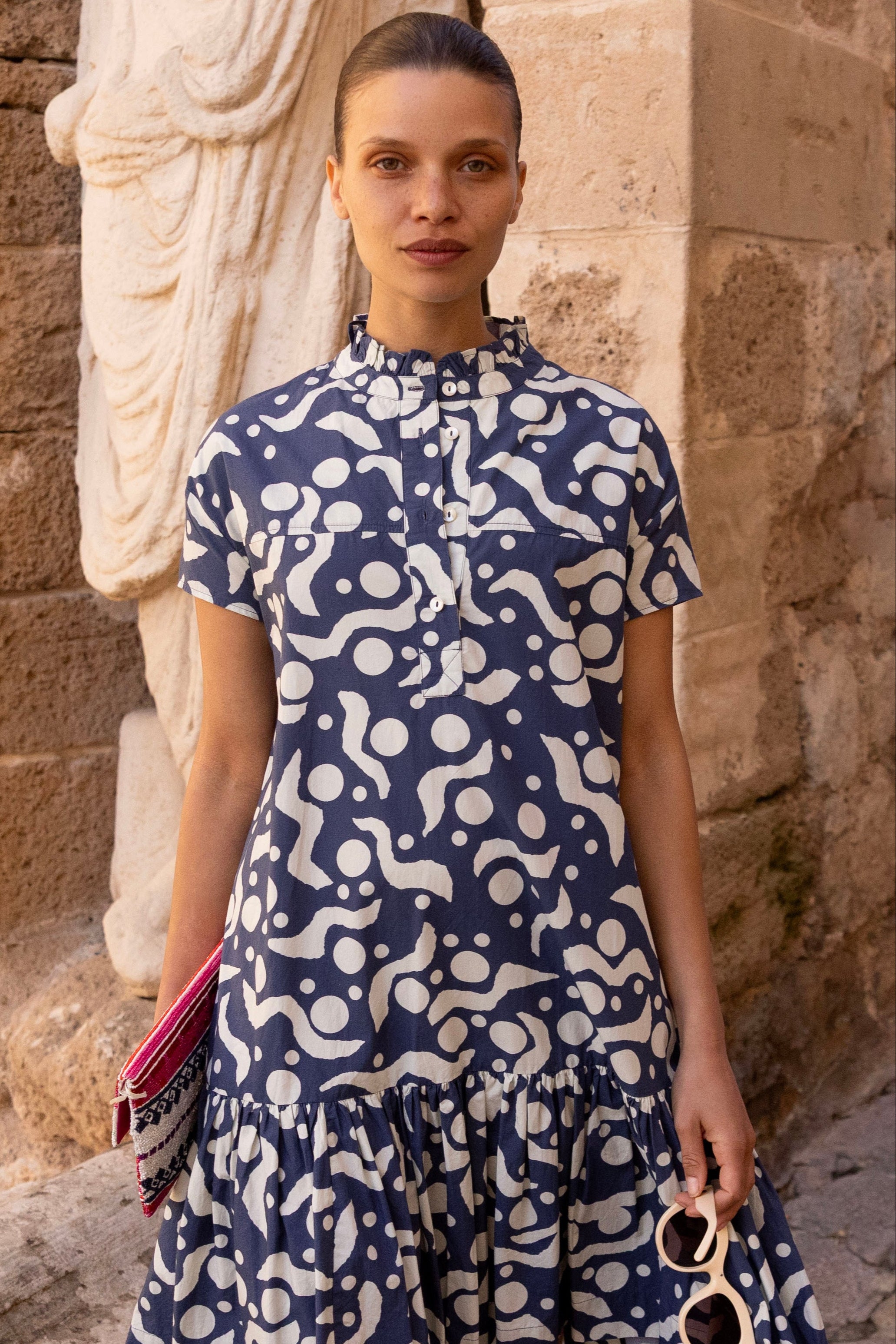 Cap Sleeve Mini- Acadia Navy