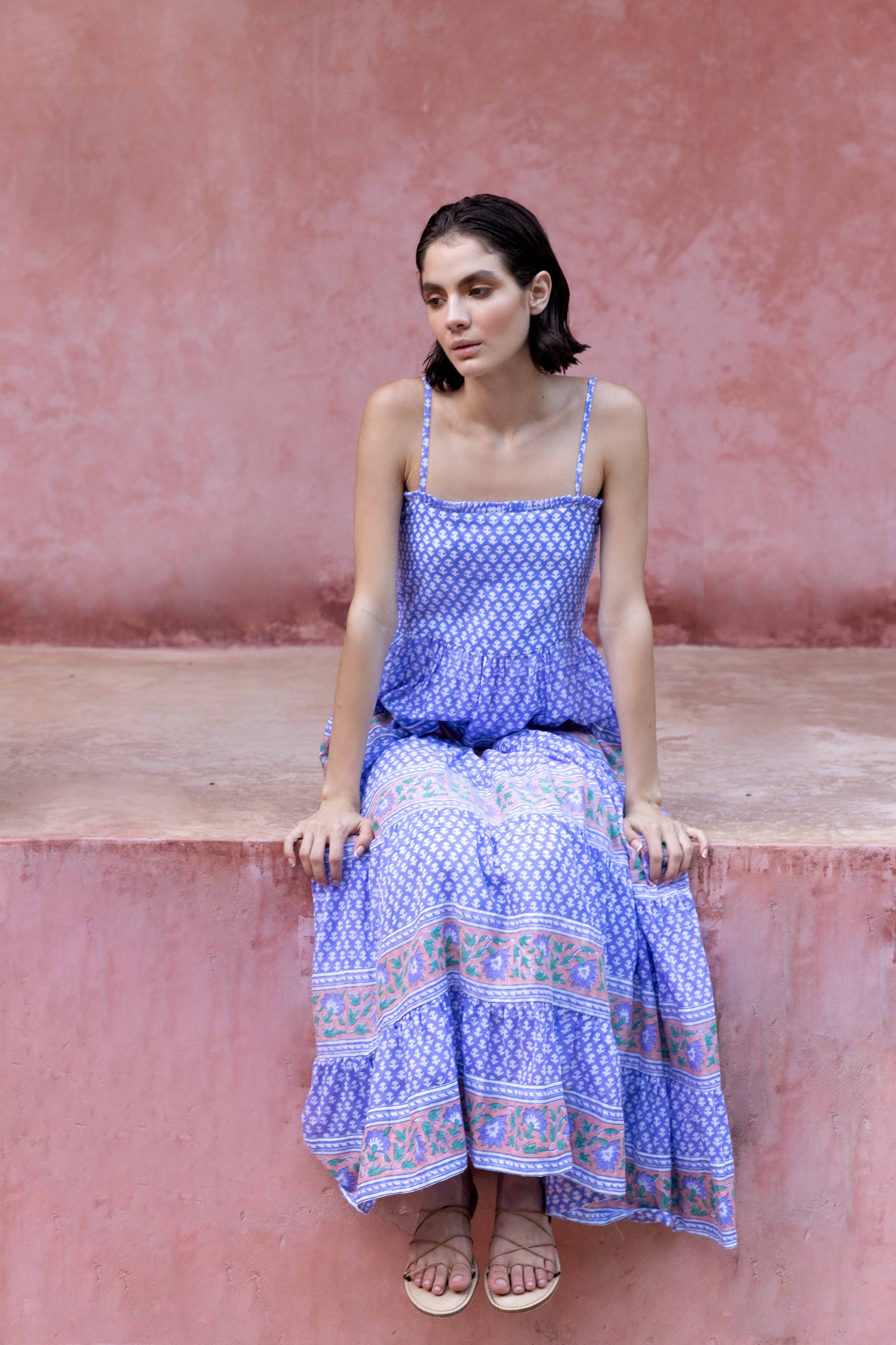 Smocked Back Maxi- Campania Peri