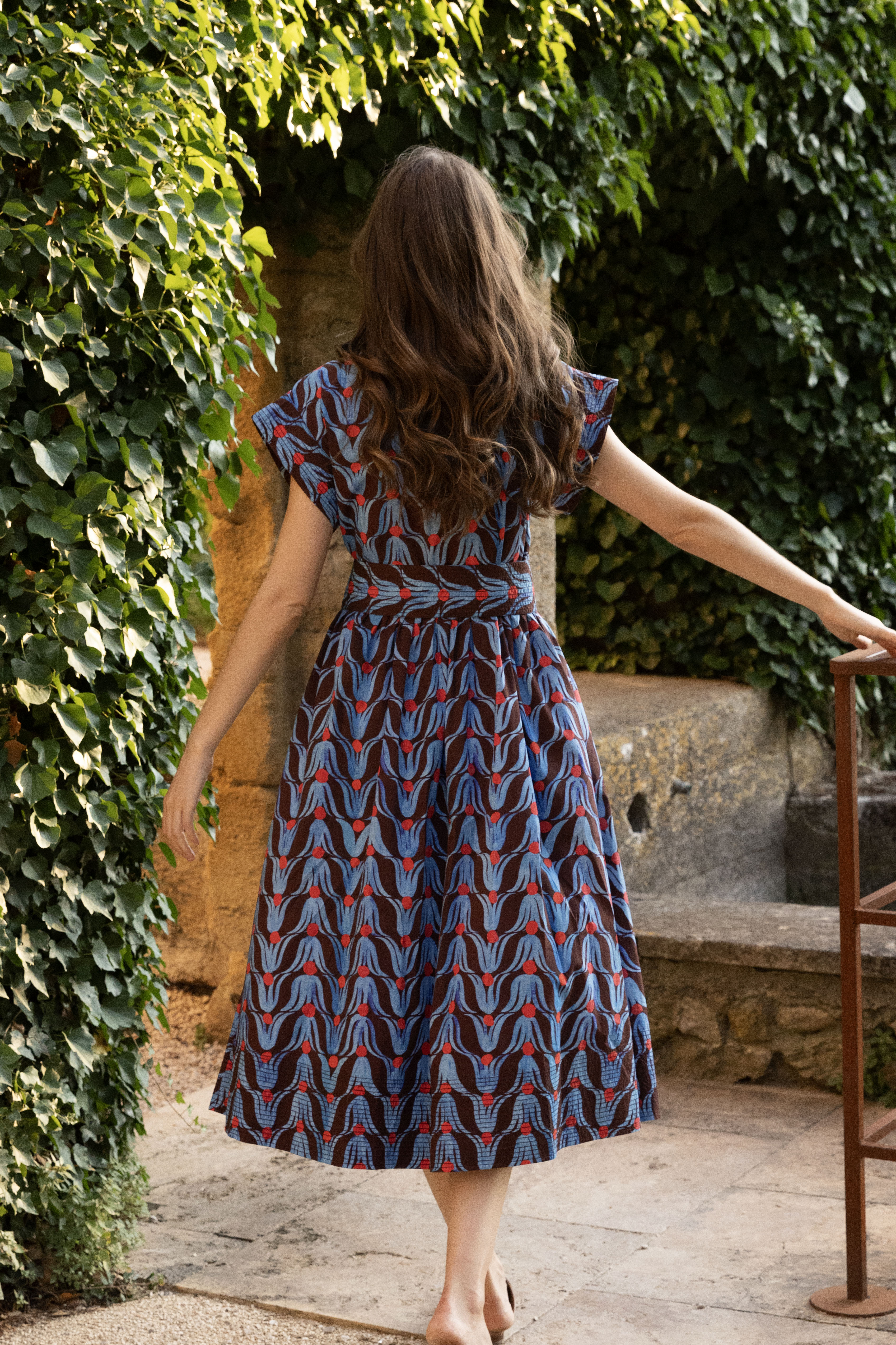 Belted Shirt Dress- Tulip Red