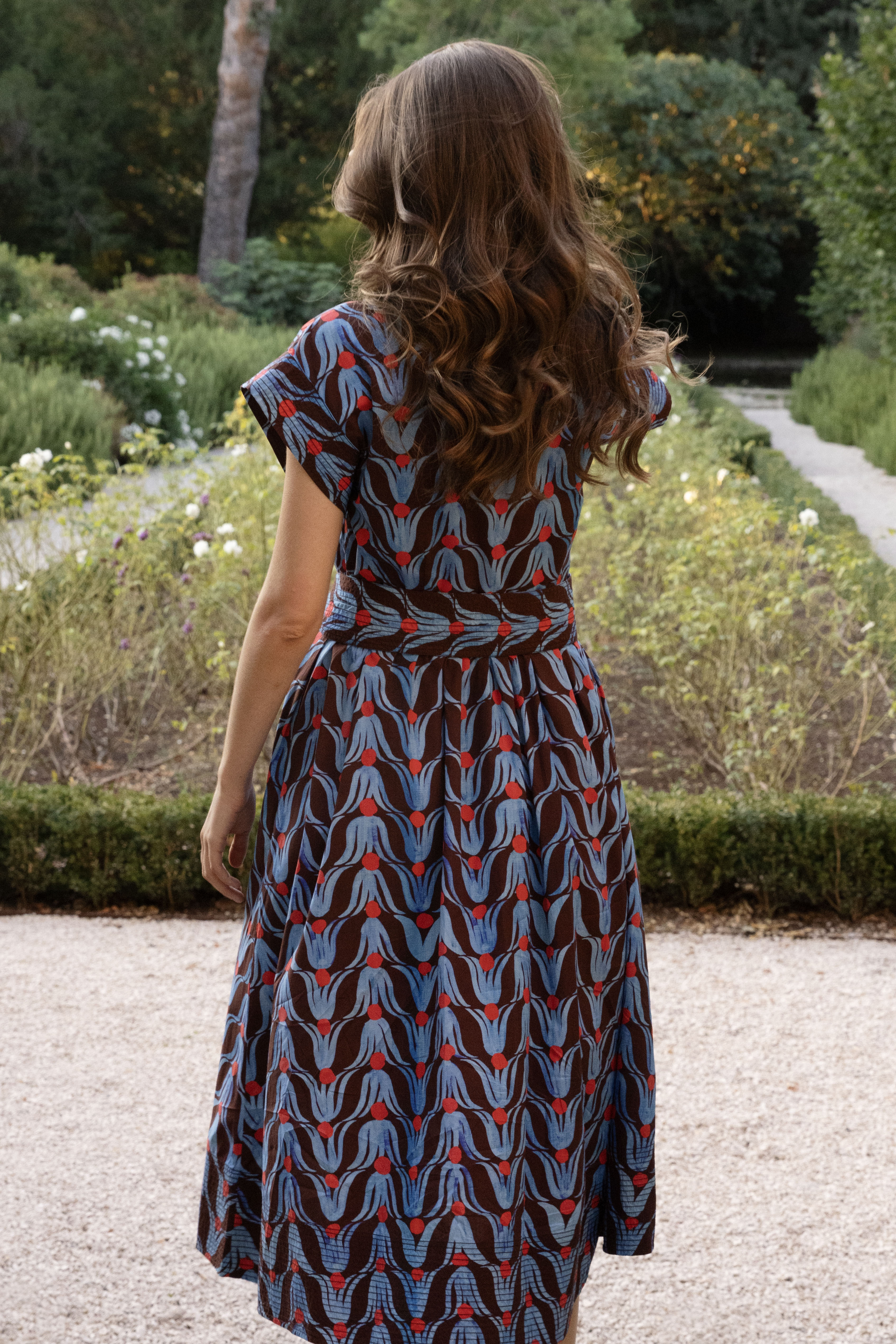 Belted Shirt Dress- Tulip Red