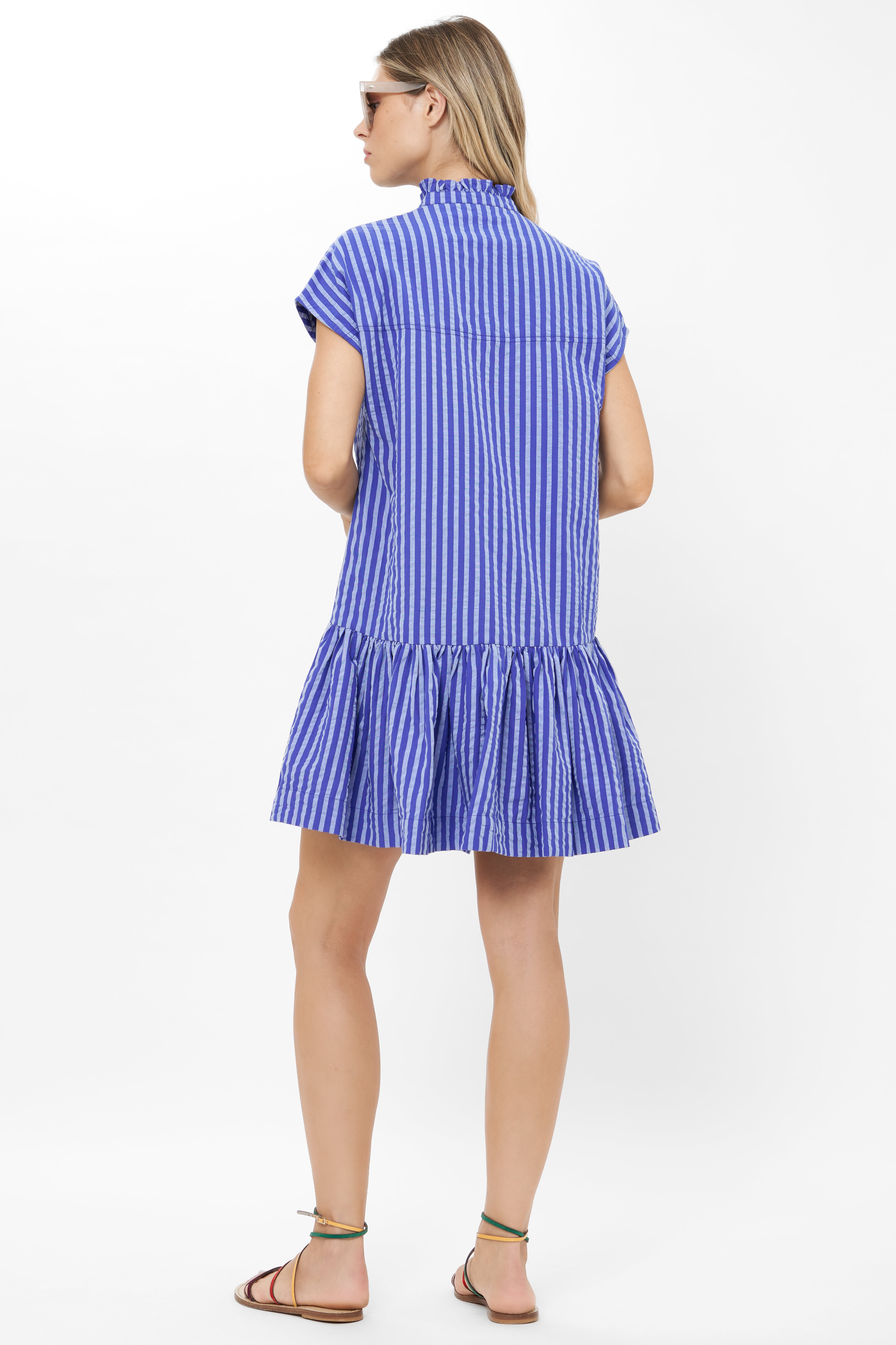 Cap Sleeve Mini- Cabana Cobalt