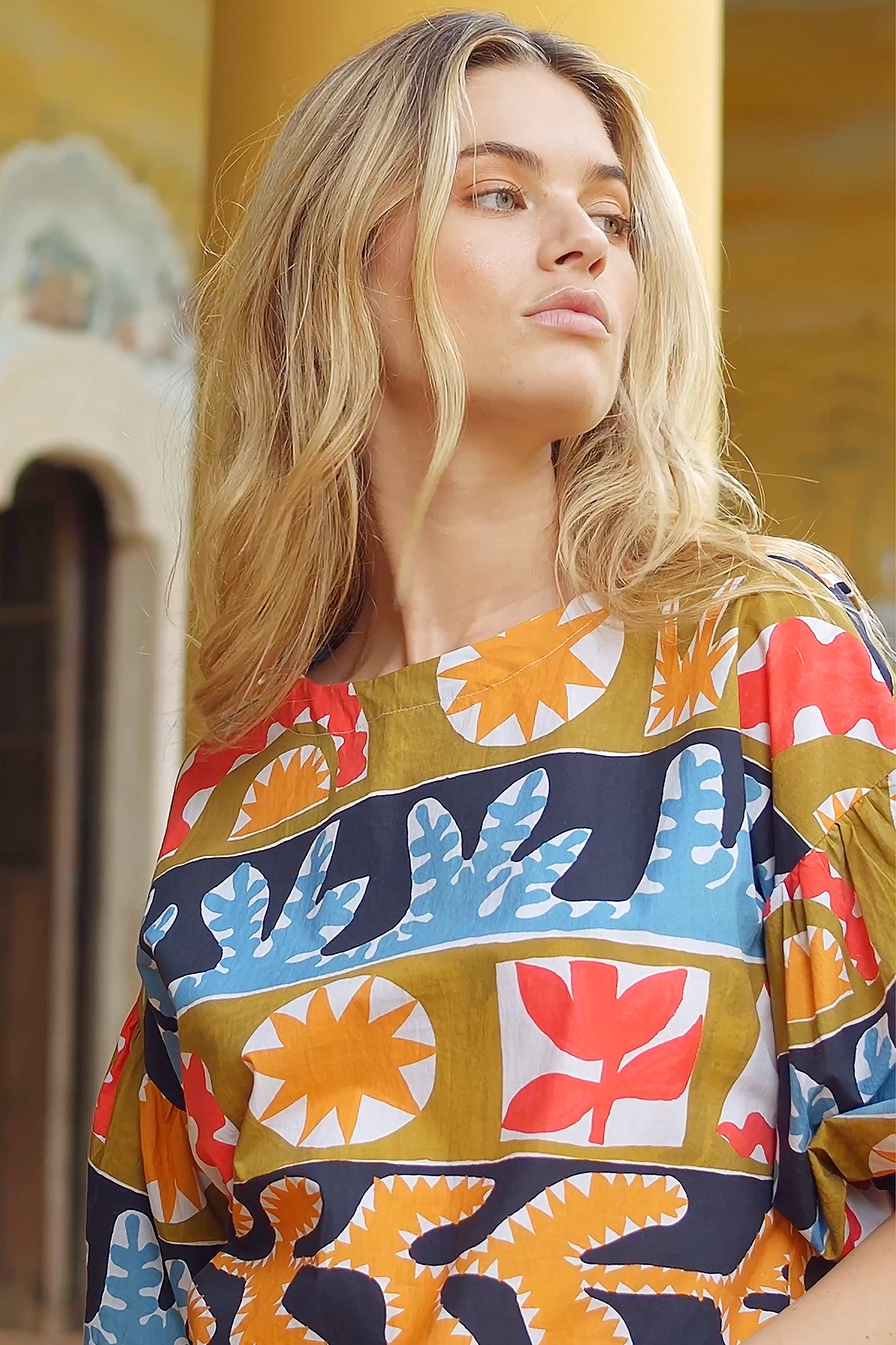 Puff Blouse- Canyon Red