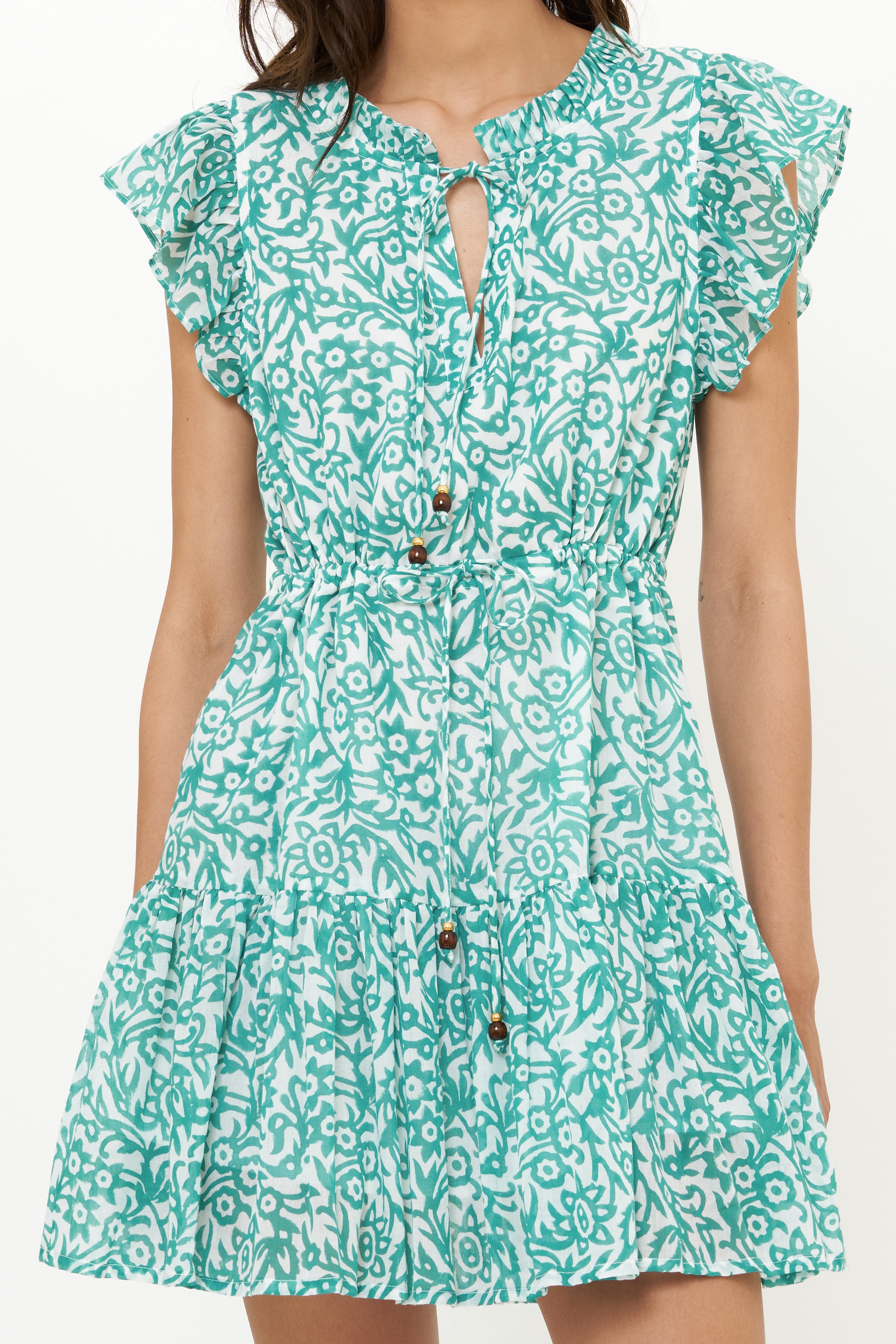 Cinched Flirty Short- Cypress Jade