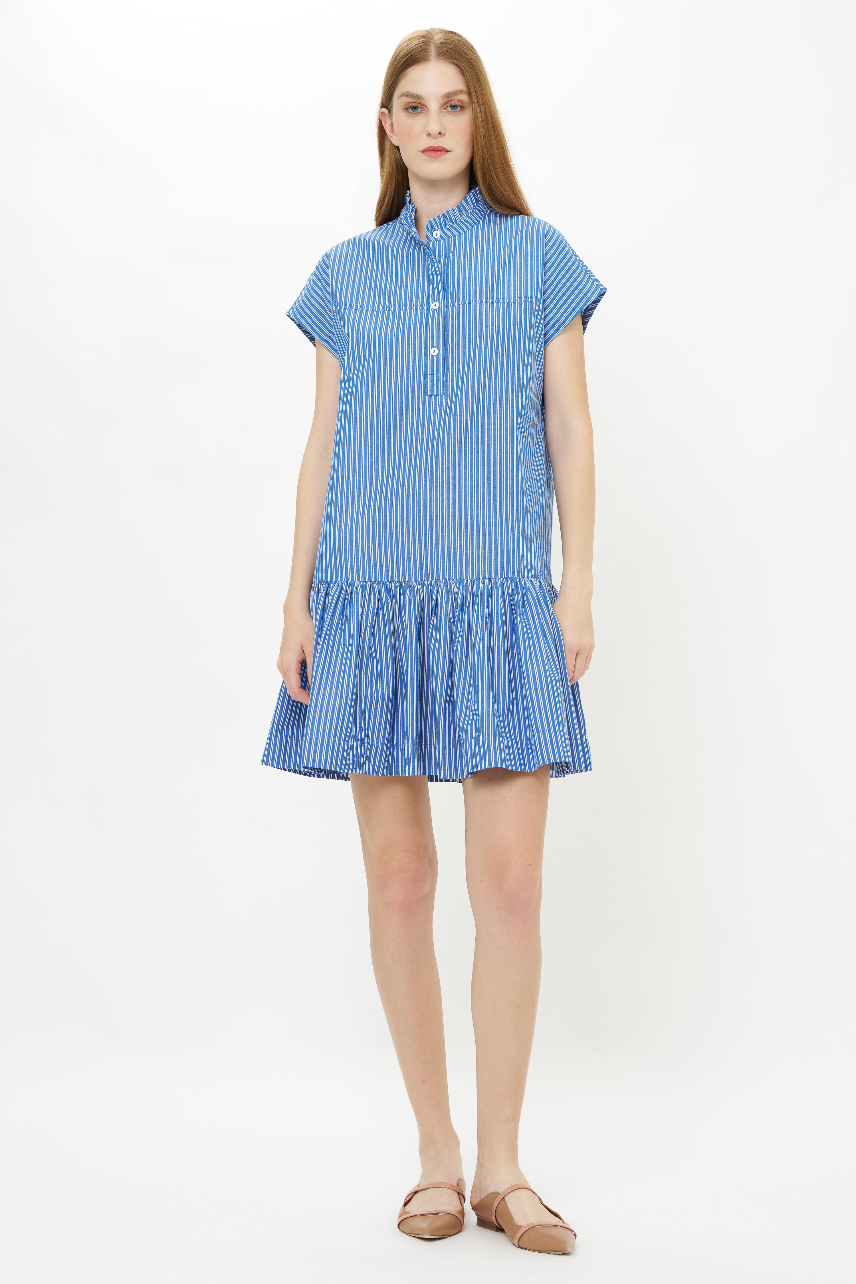 Cap Sleeve Mini- Devon Blue