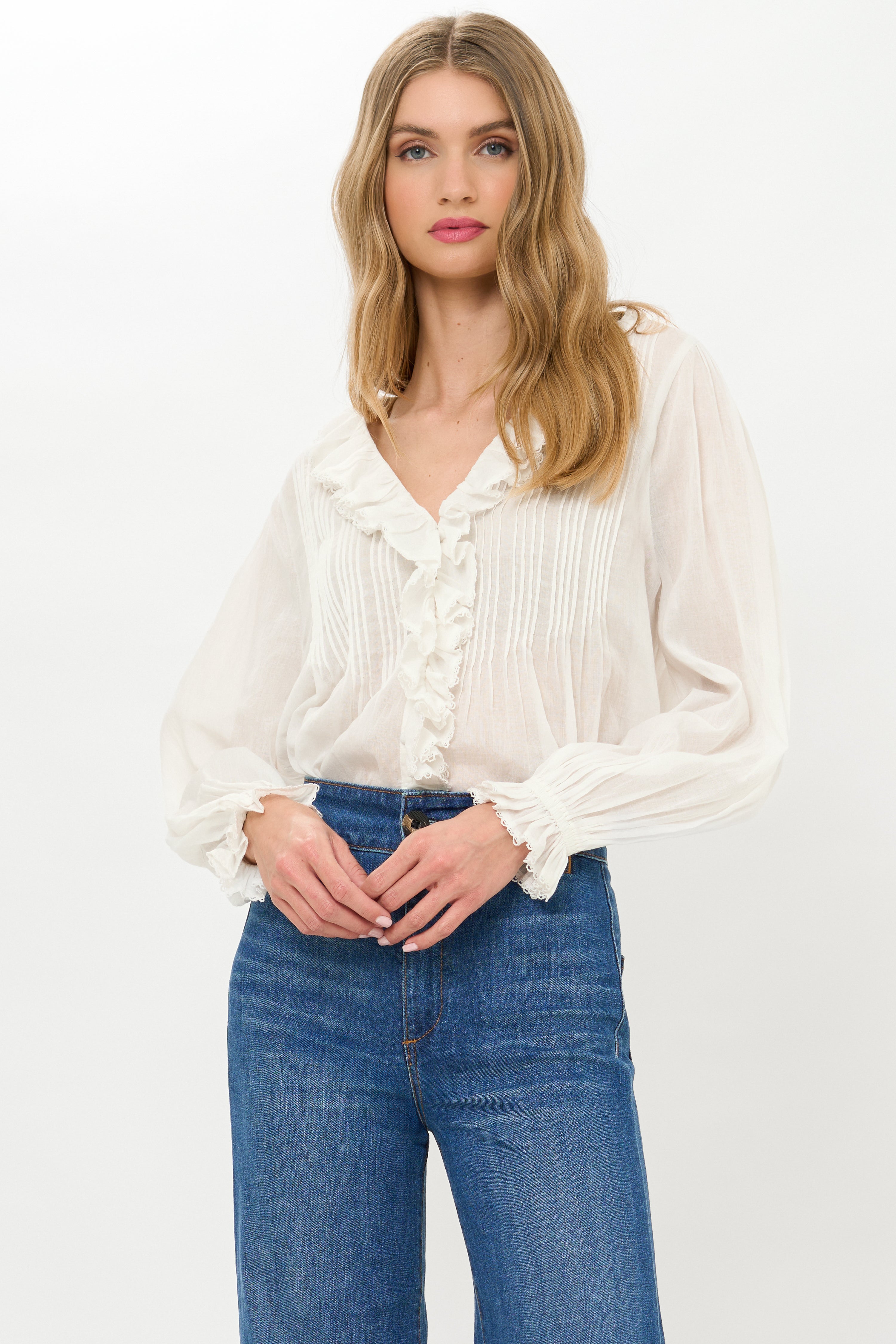 Mila Top- Hepburn Cloud