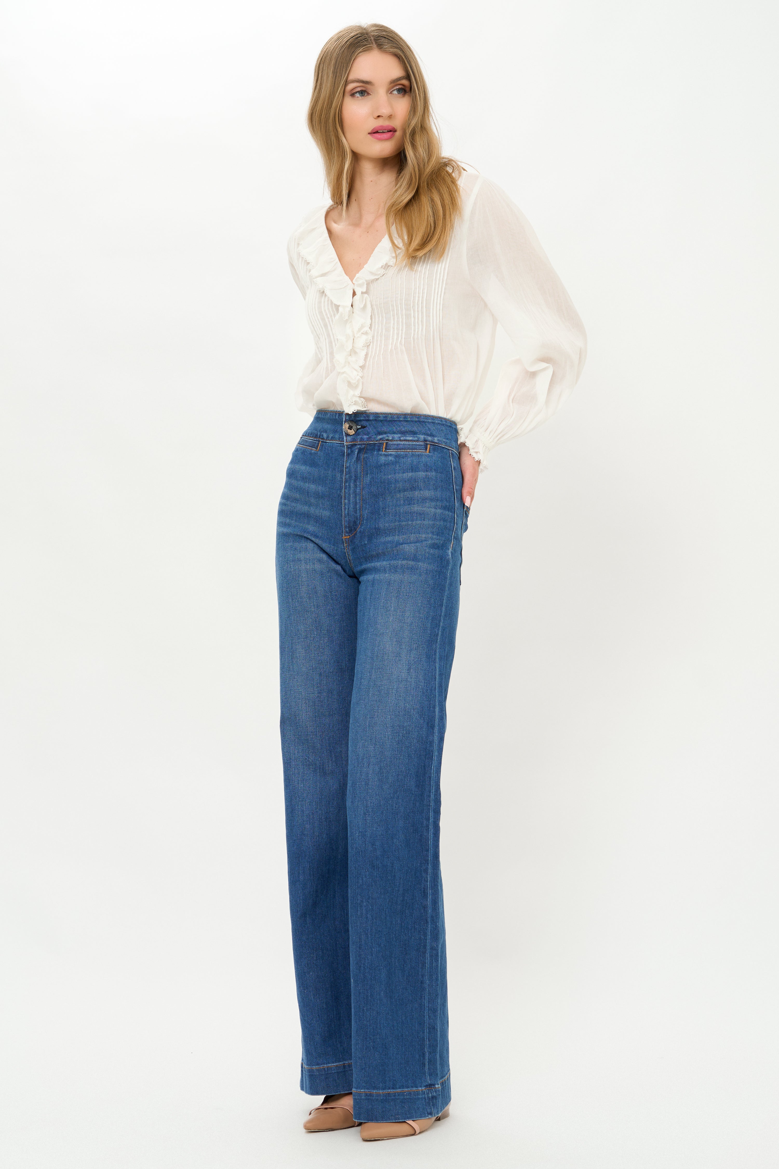 Mila Top- Hepburn Cloud