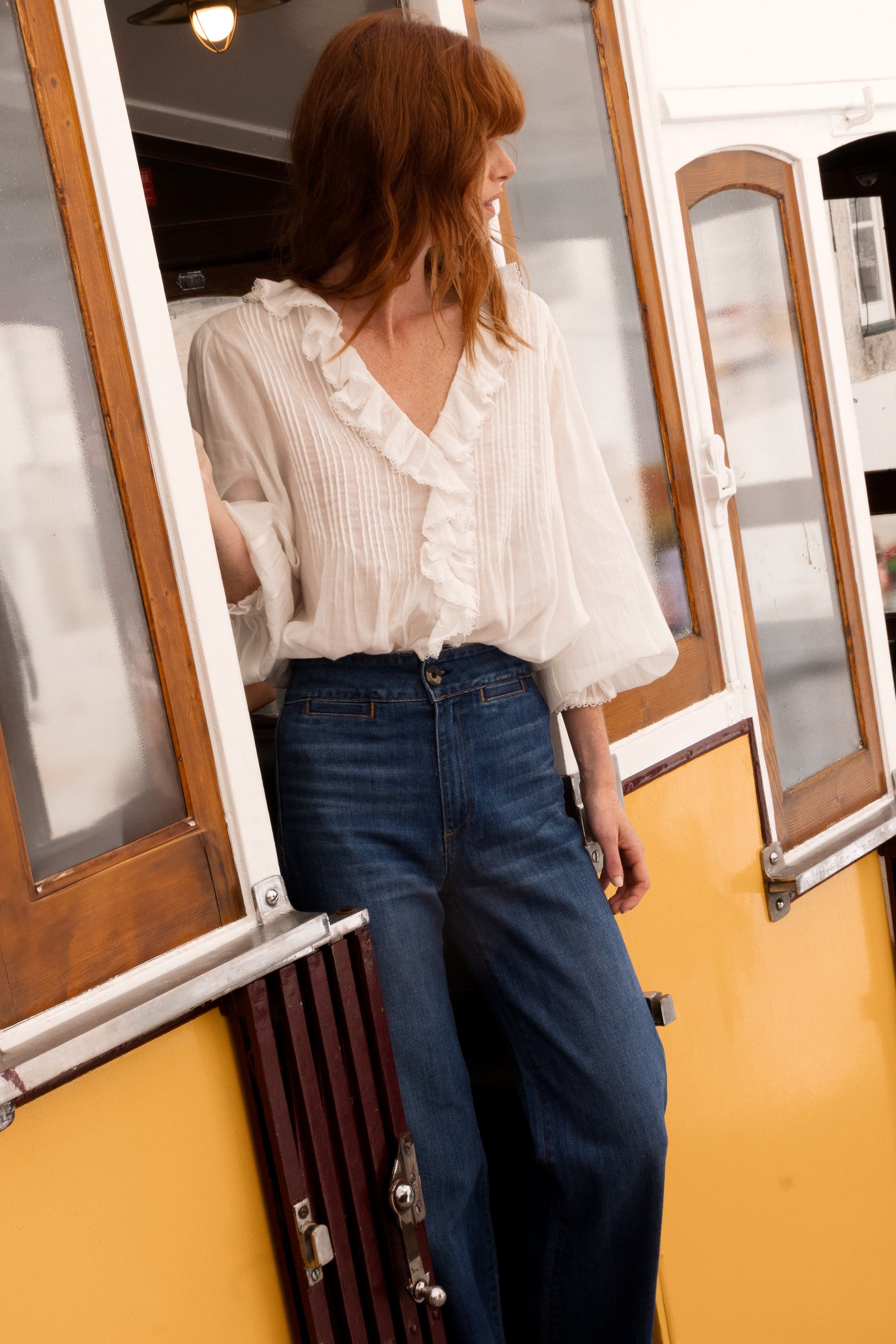 Mila Top- Hepburn Cloud