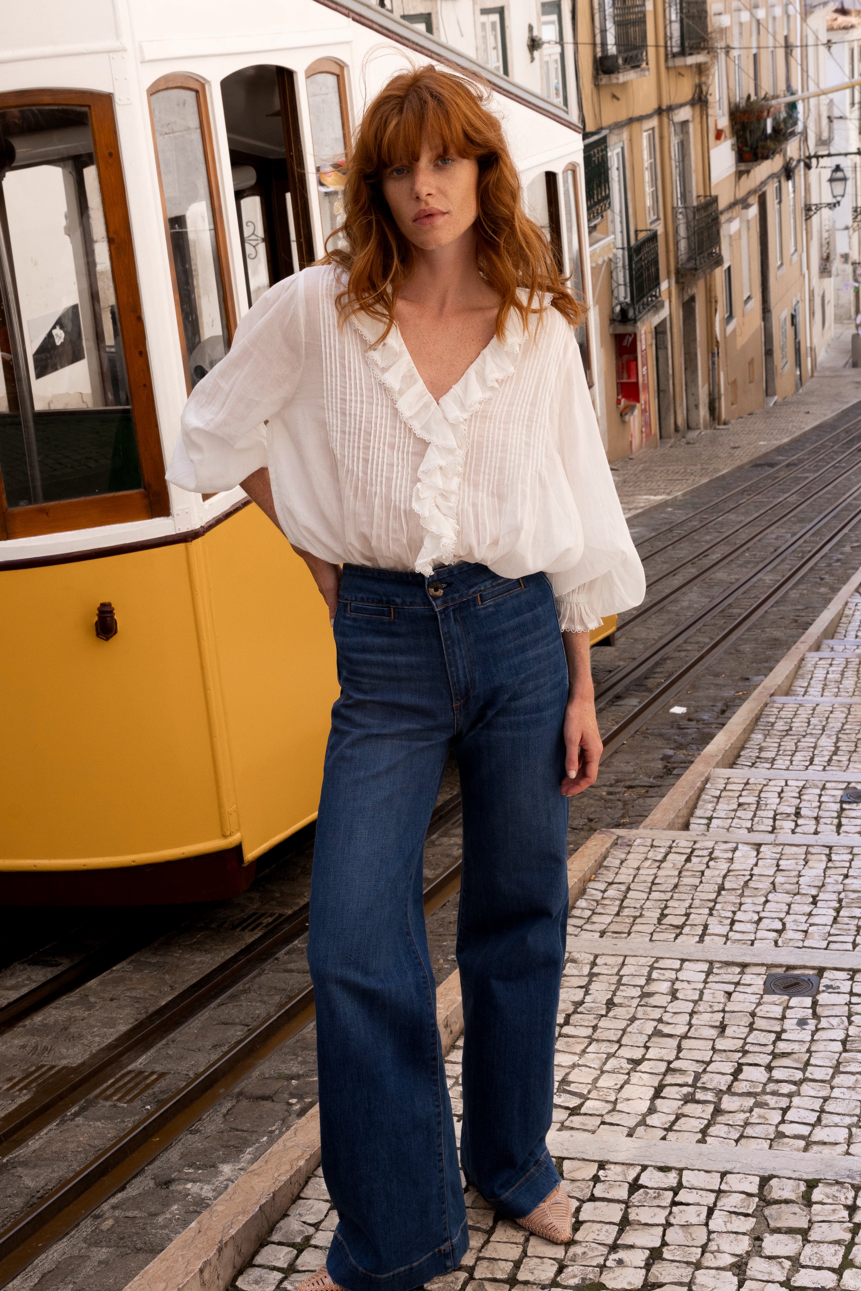 Mila Top- Hepburn Cloud