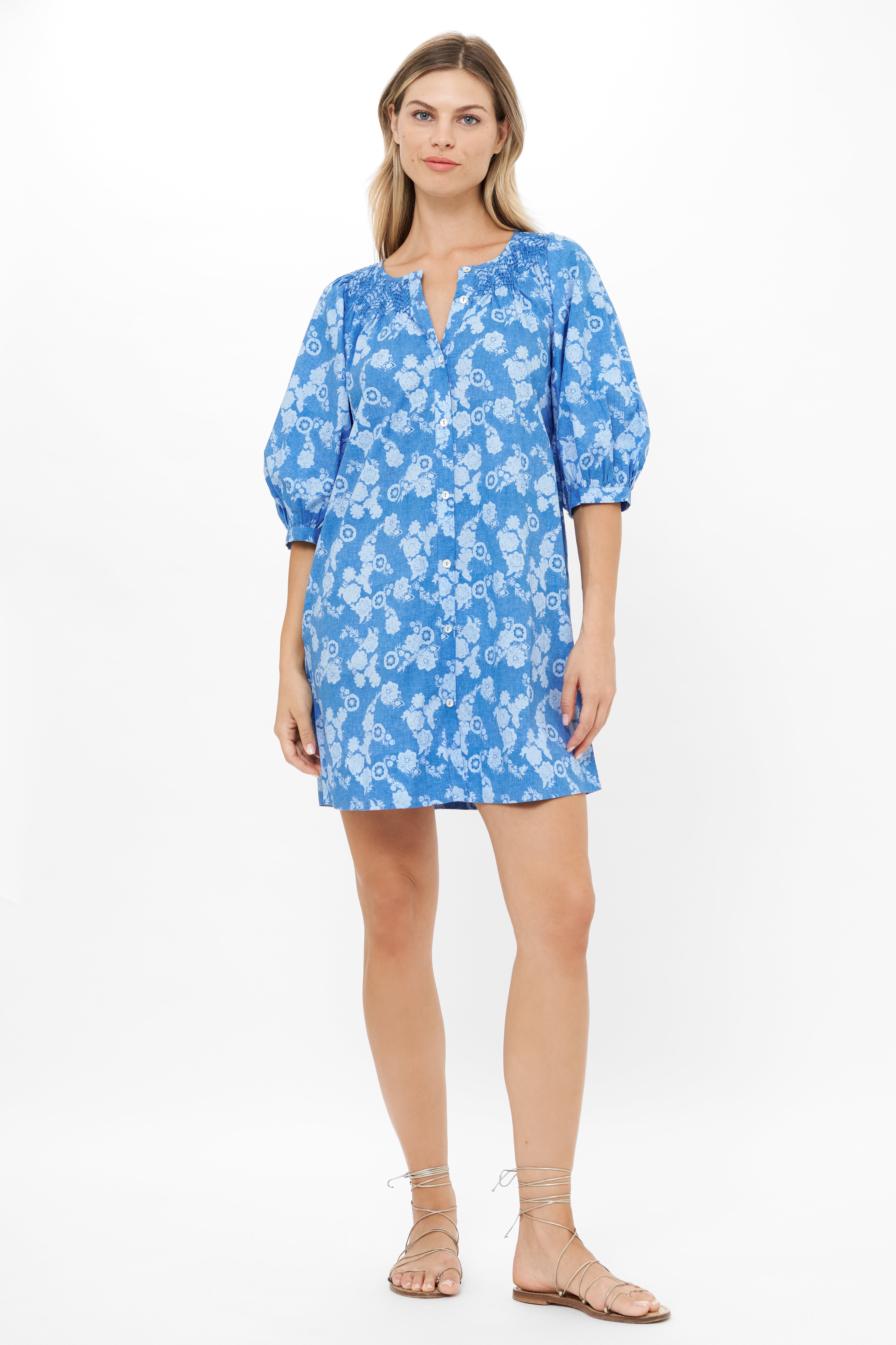 Embroidered Button Mini- Pretoria Navy