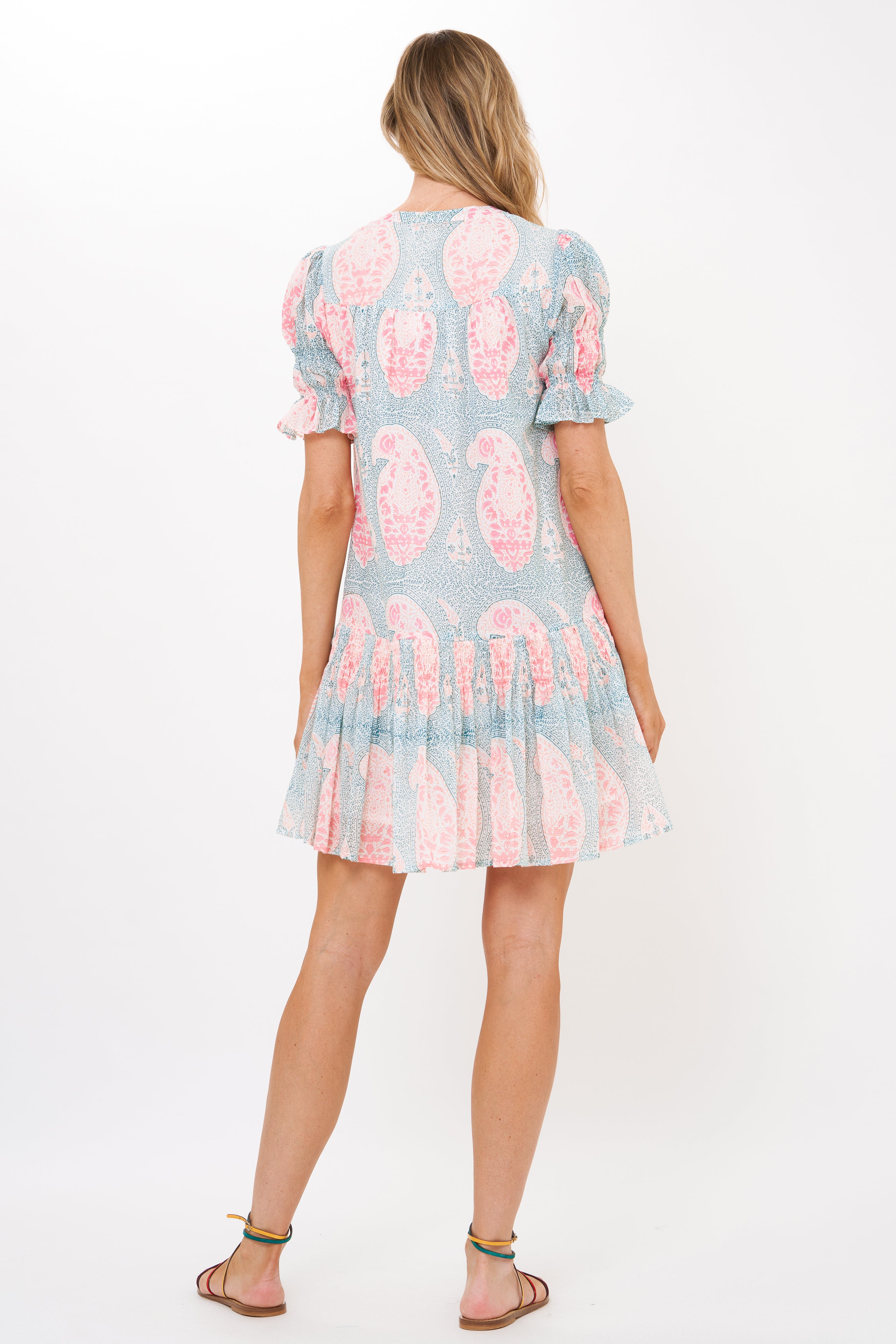 Smocked Drop Mini- Samode Green