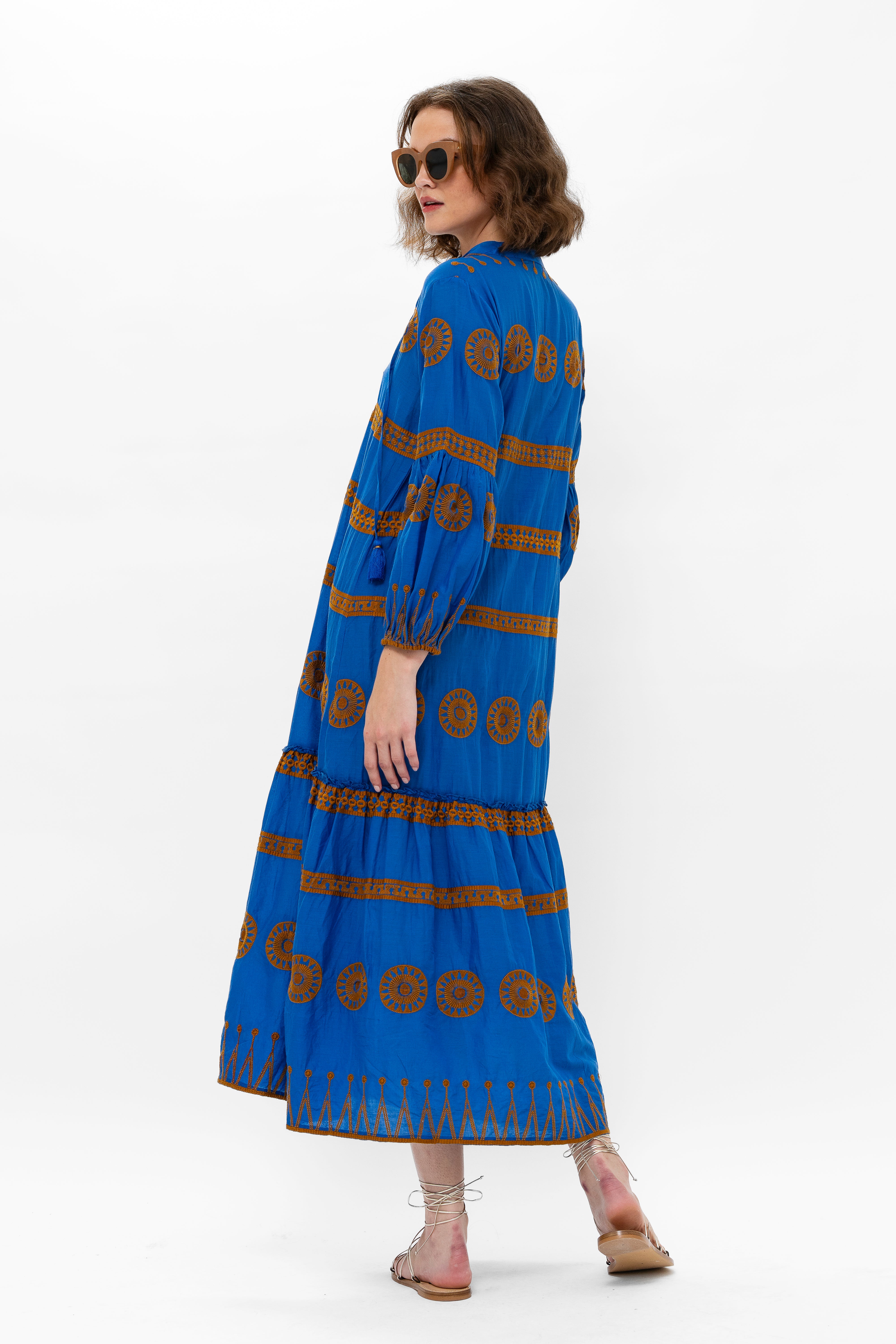 Long Sleeve Cuff Maxi - Soleil Blue