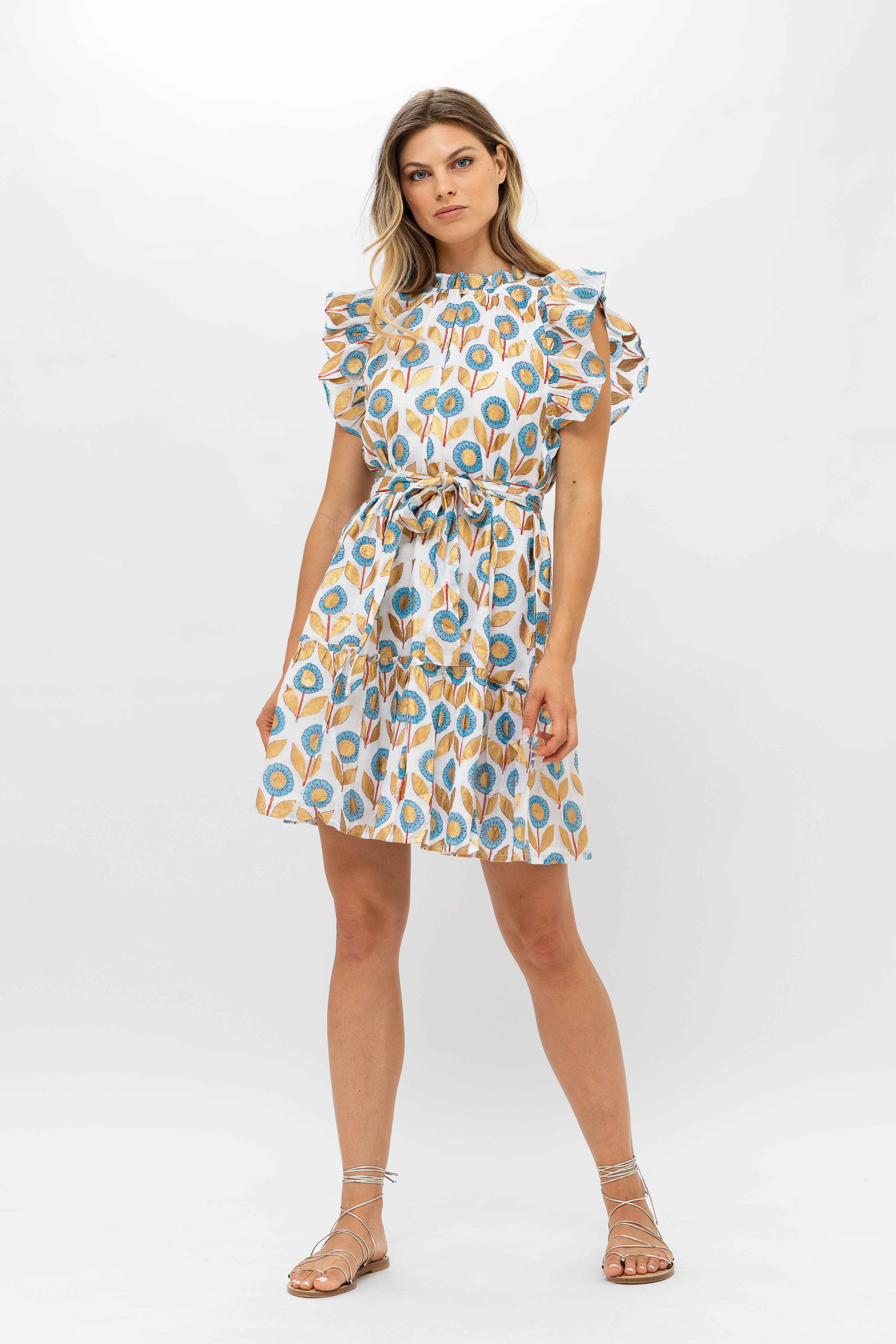 Flirty Ruffle Hem- Touraine Blue