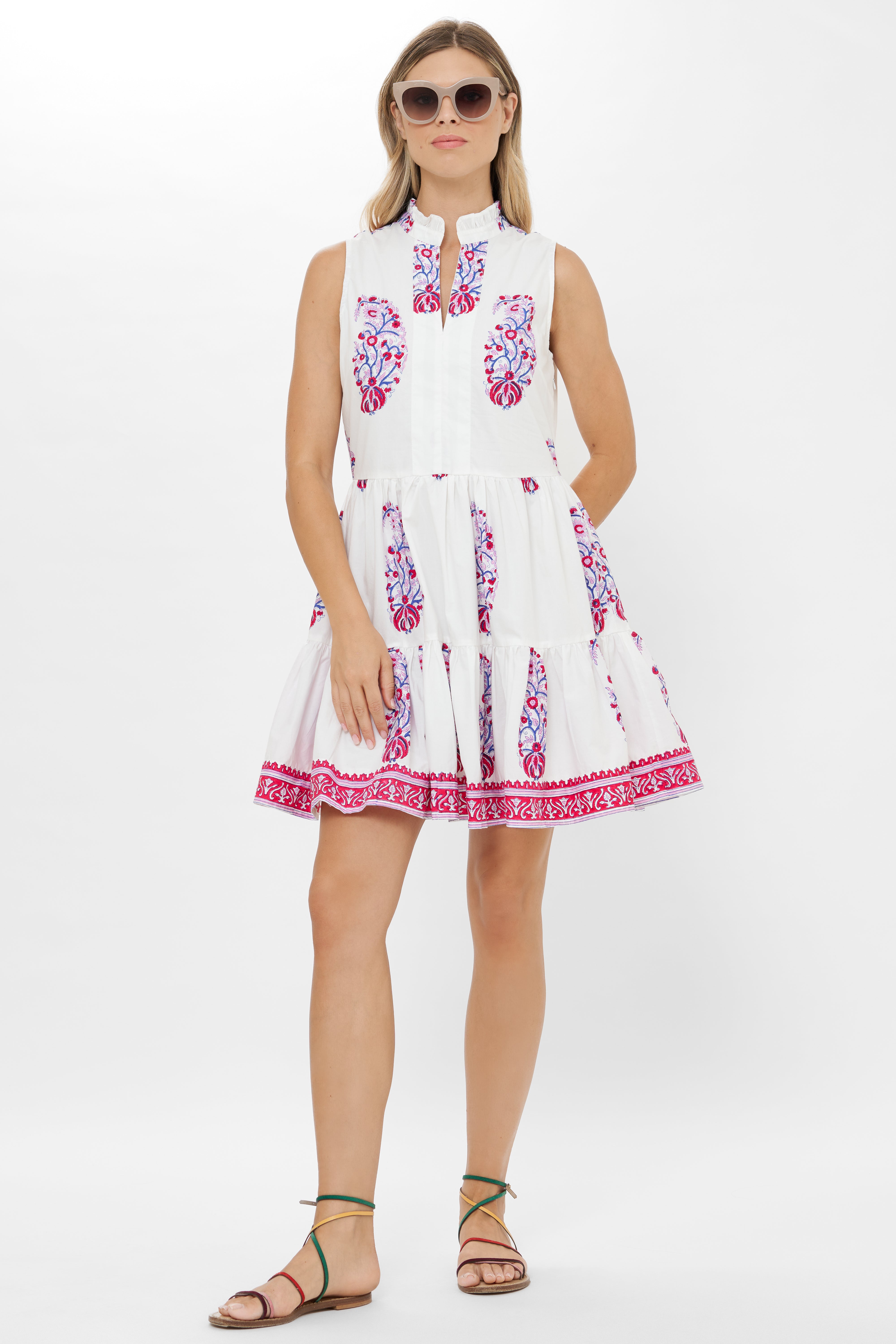 Yoke Dress- Verna Red