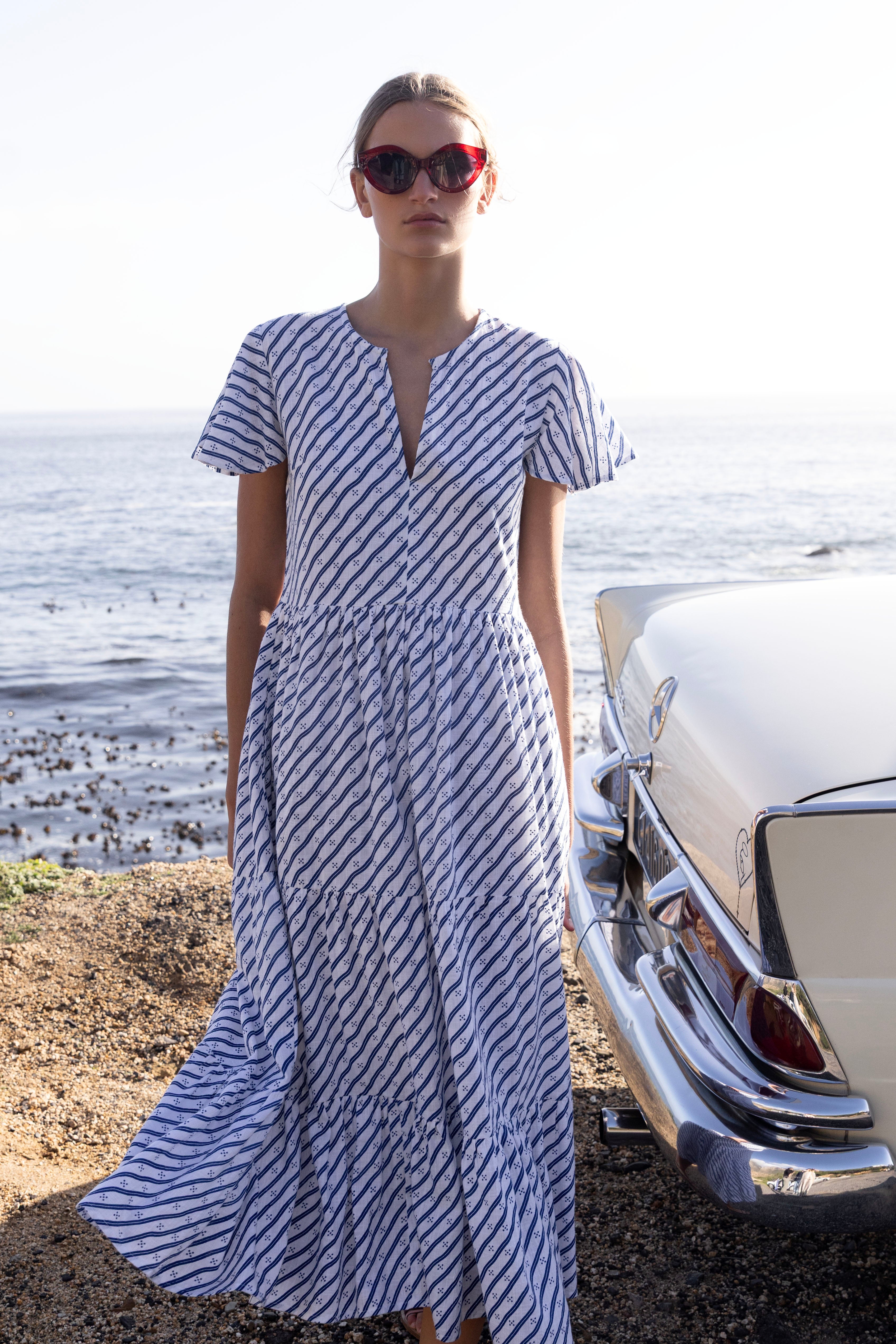 V-Neck Maxi- Dipsy Navy
