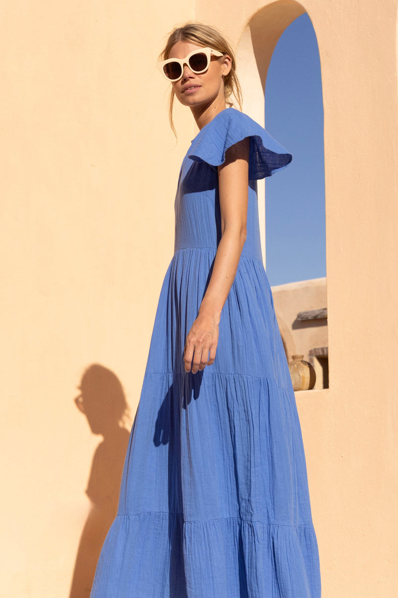 V-Neck Maxi- Bermuda Blue