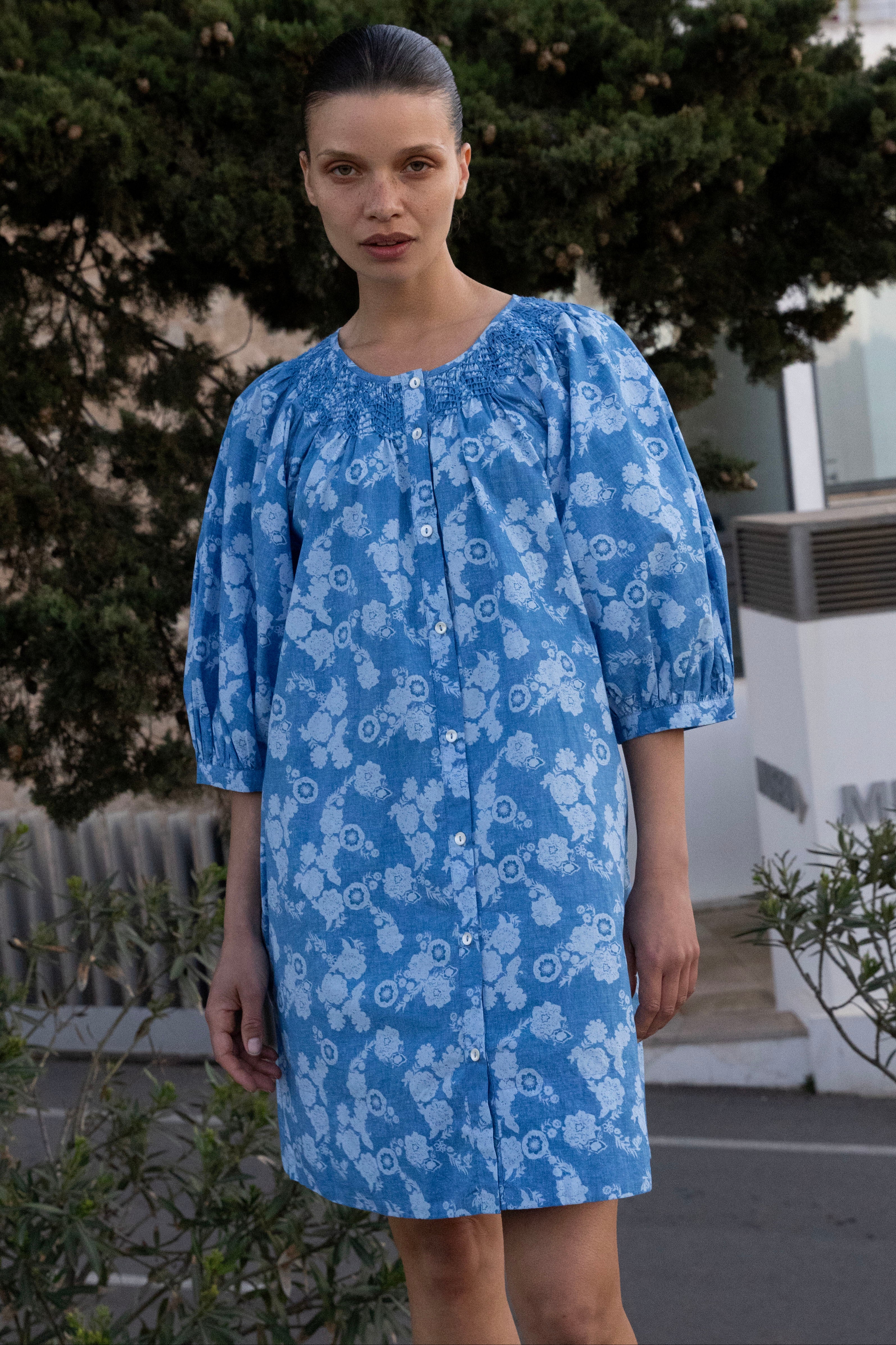 Embroidered Button Mini- Pretoria Navy