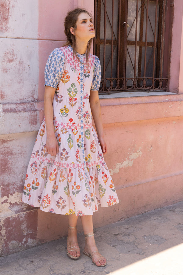 Scoop Tiered Midi- Provence Blue