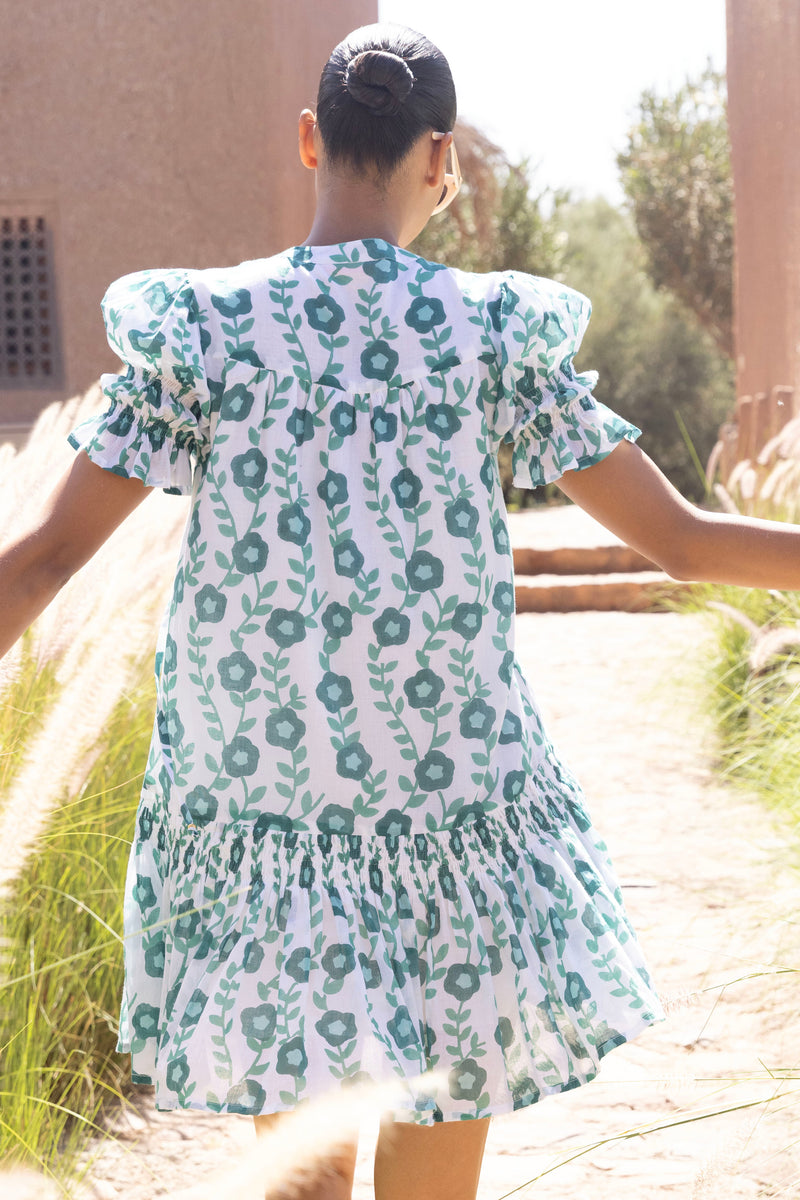 Smocked Drop Mini- Toscana Green