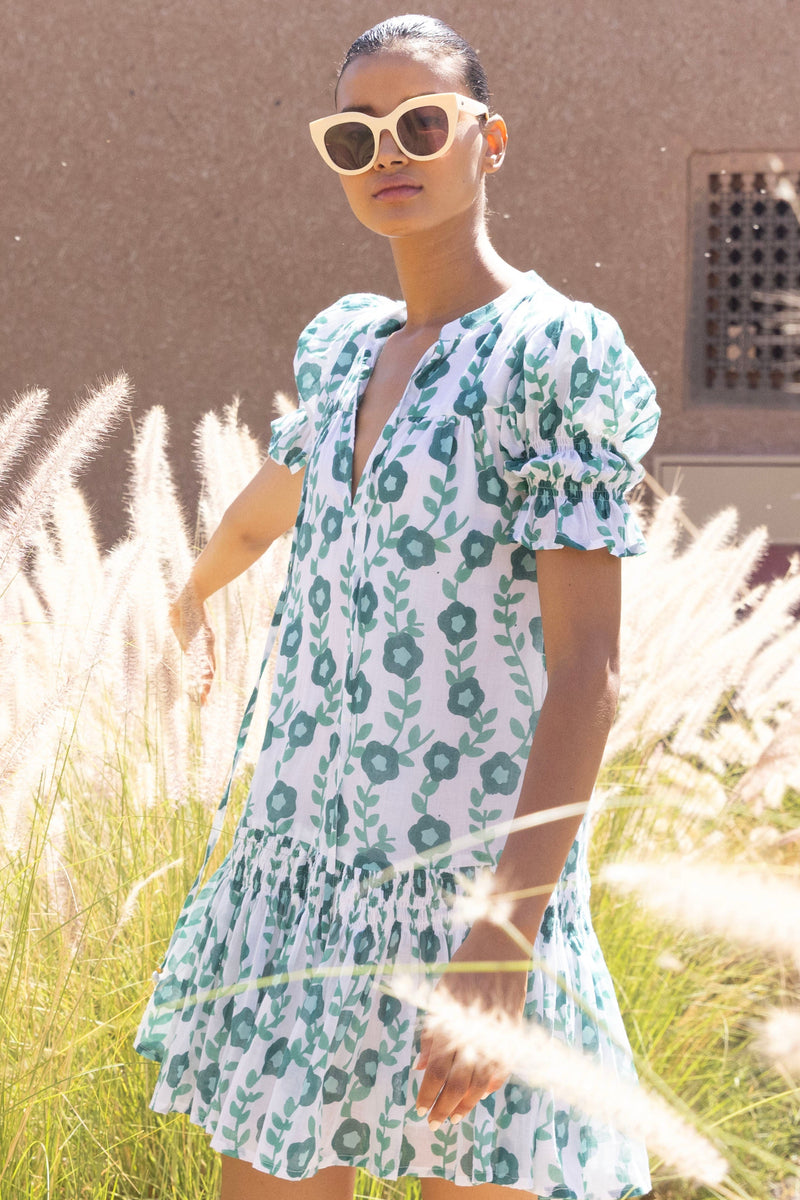 Smocked Drop Mini- Toscana Green