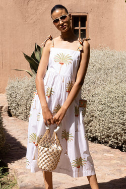 Tie Strap Pocket Midi- Canary Green