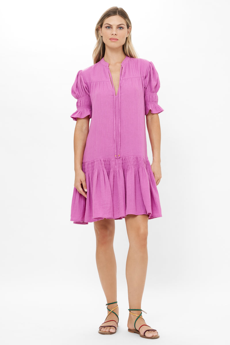 Smocked Drop Mini- Bahama Purple
