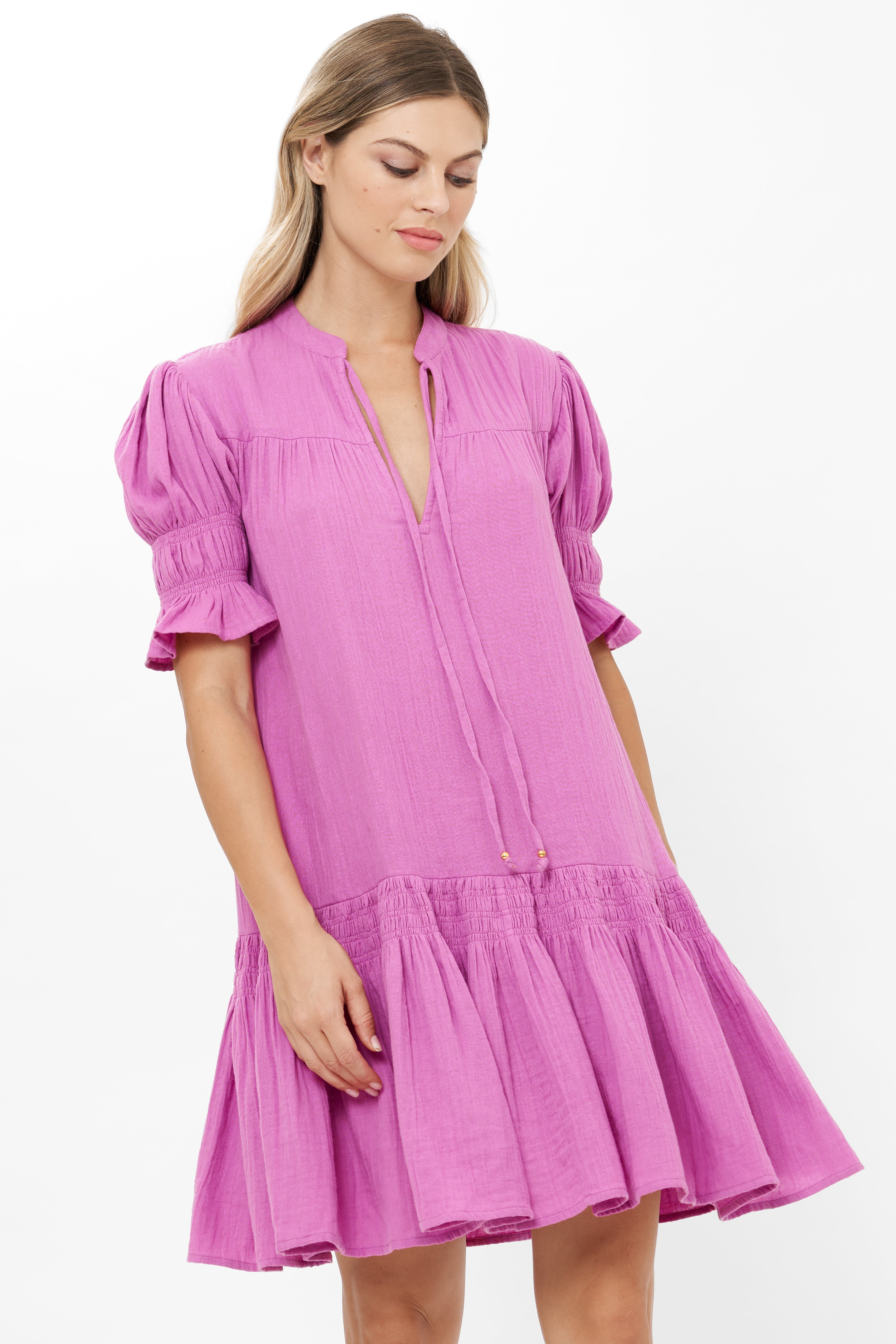Smocked Drop Mini- Bahama Purple