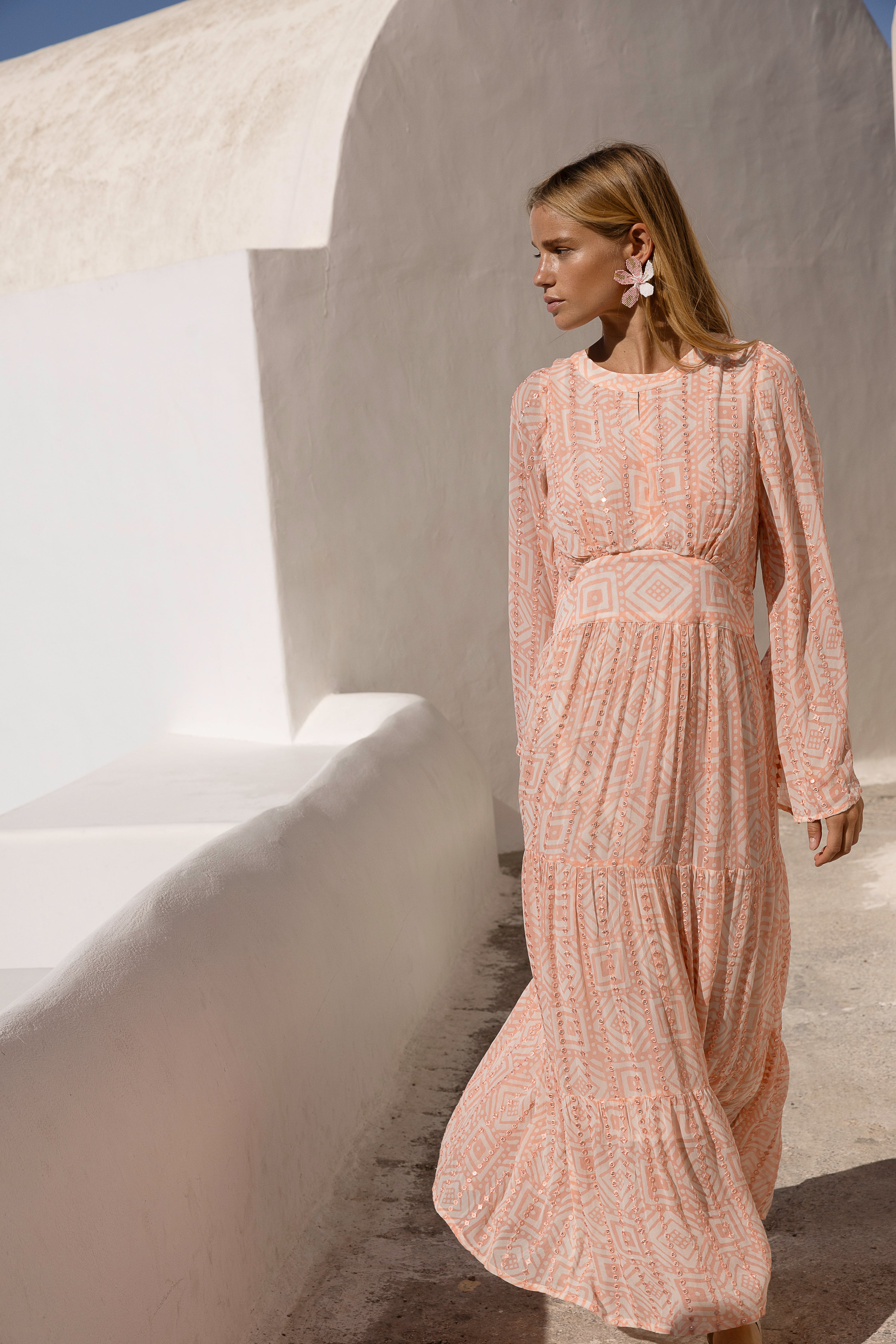 Balloon Waisted Maxi- Bali Pink
