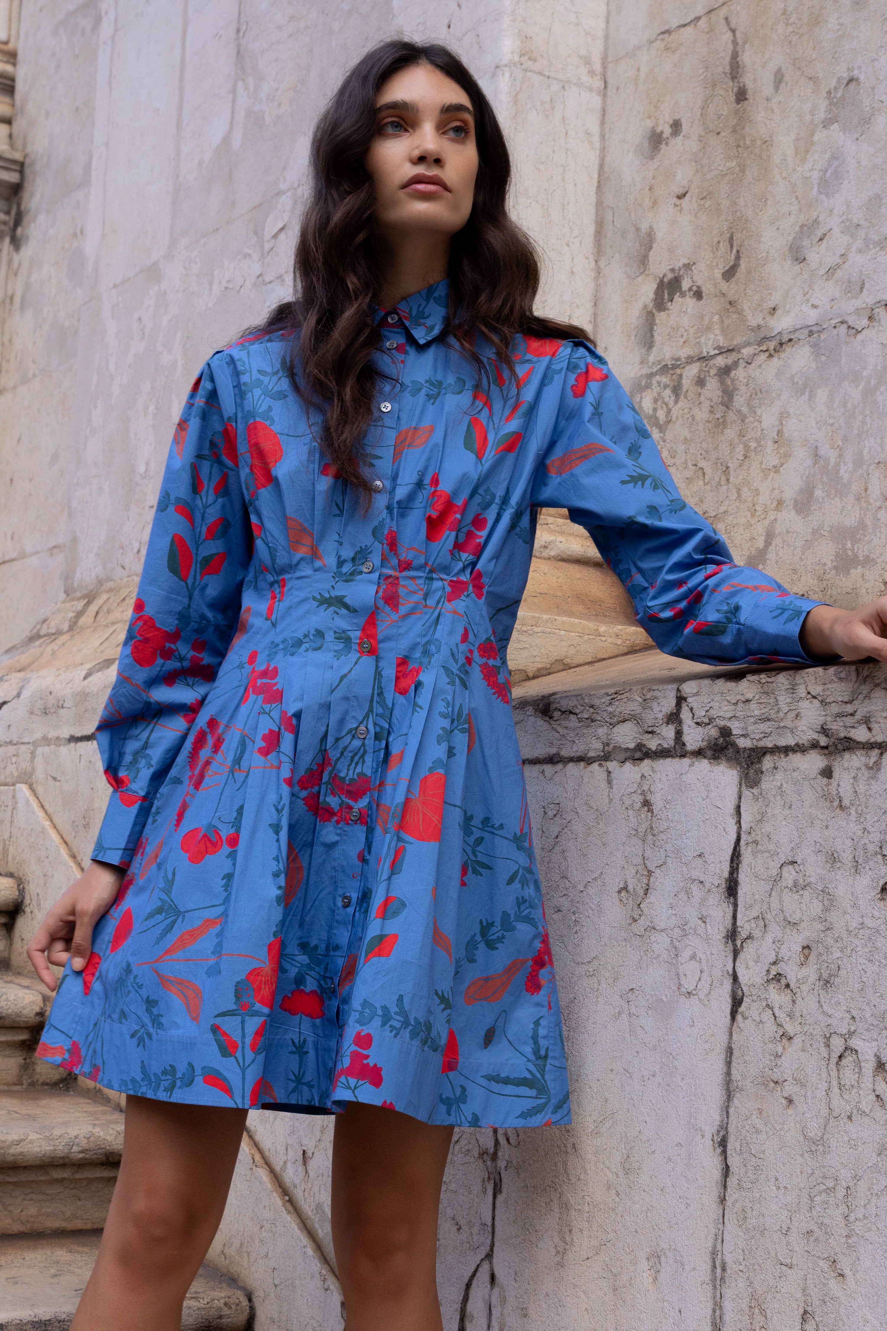 Elizabeth Dress- Bartram Blue