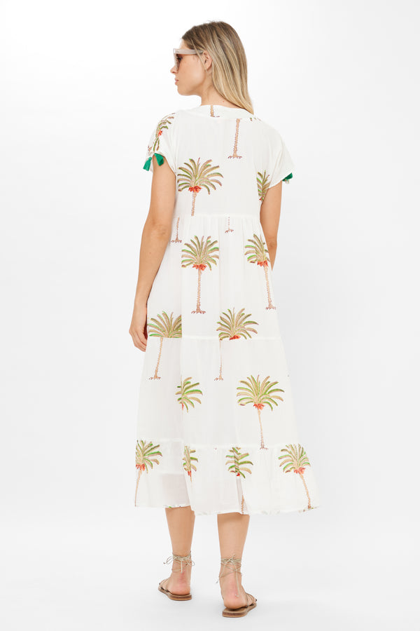 Kaftan Midi- Canary Green