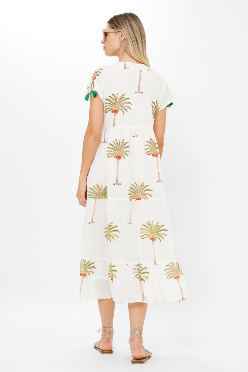 Kaftan Midi- Canary Green