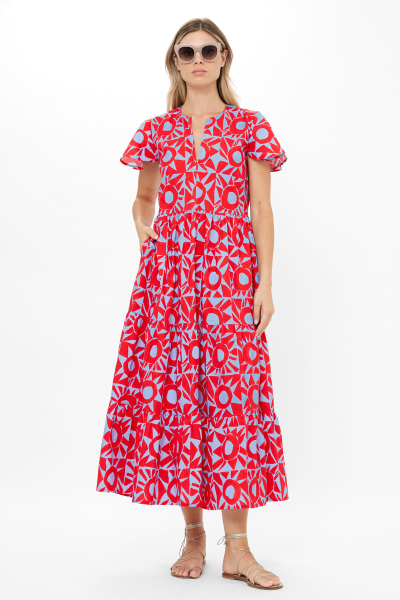 V-Neck Maxi- Eclipse Red