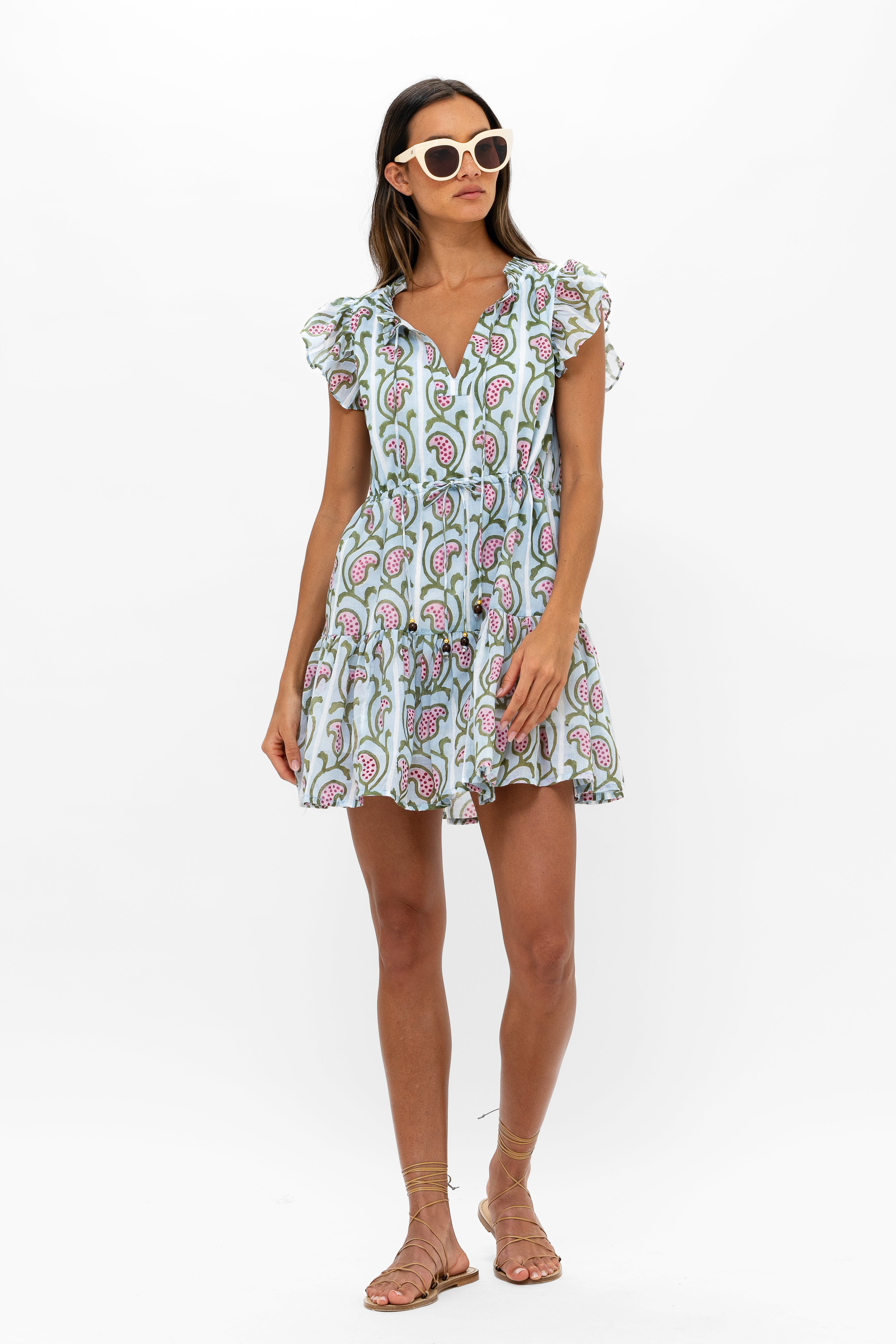 Cinched Flirty Short- Goa Green