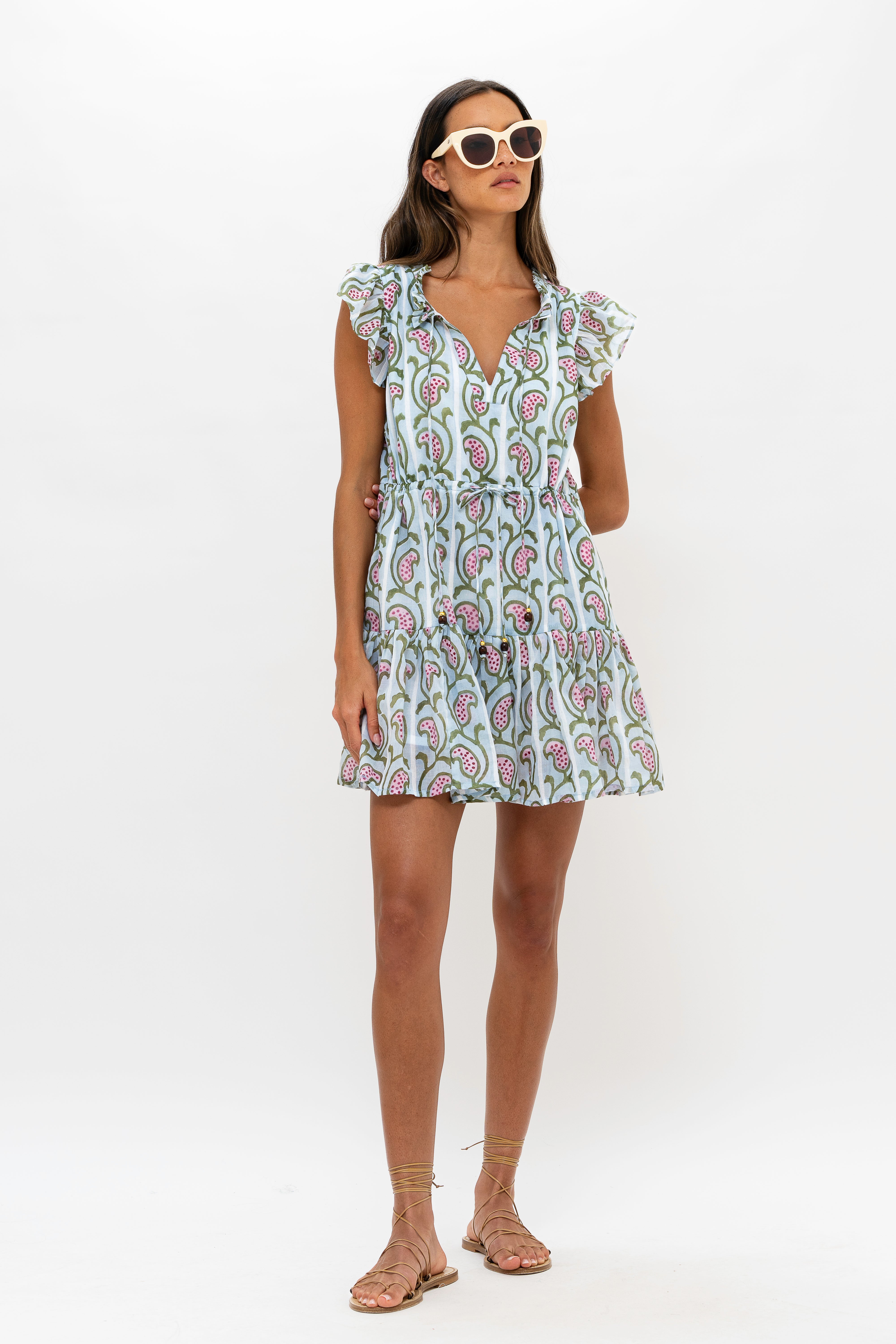 Cinched Flirty Short- Goa Green