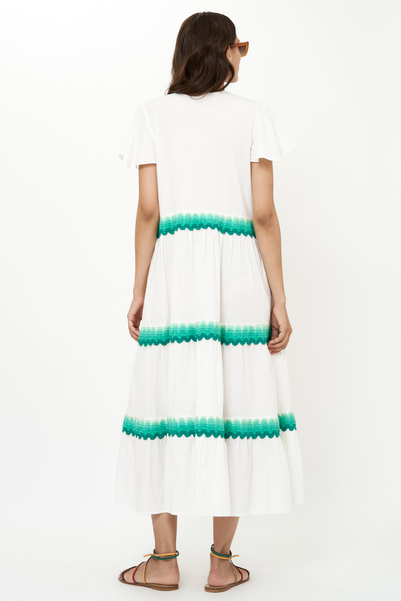 V-Neck Maxi- Pacifica Aqua