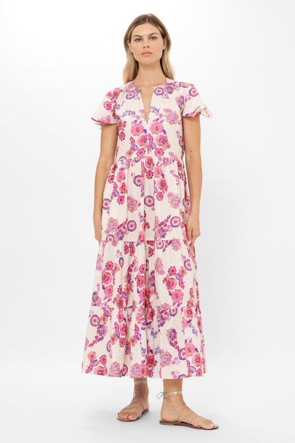 V-Neck Maxi- Pretoria Pink