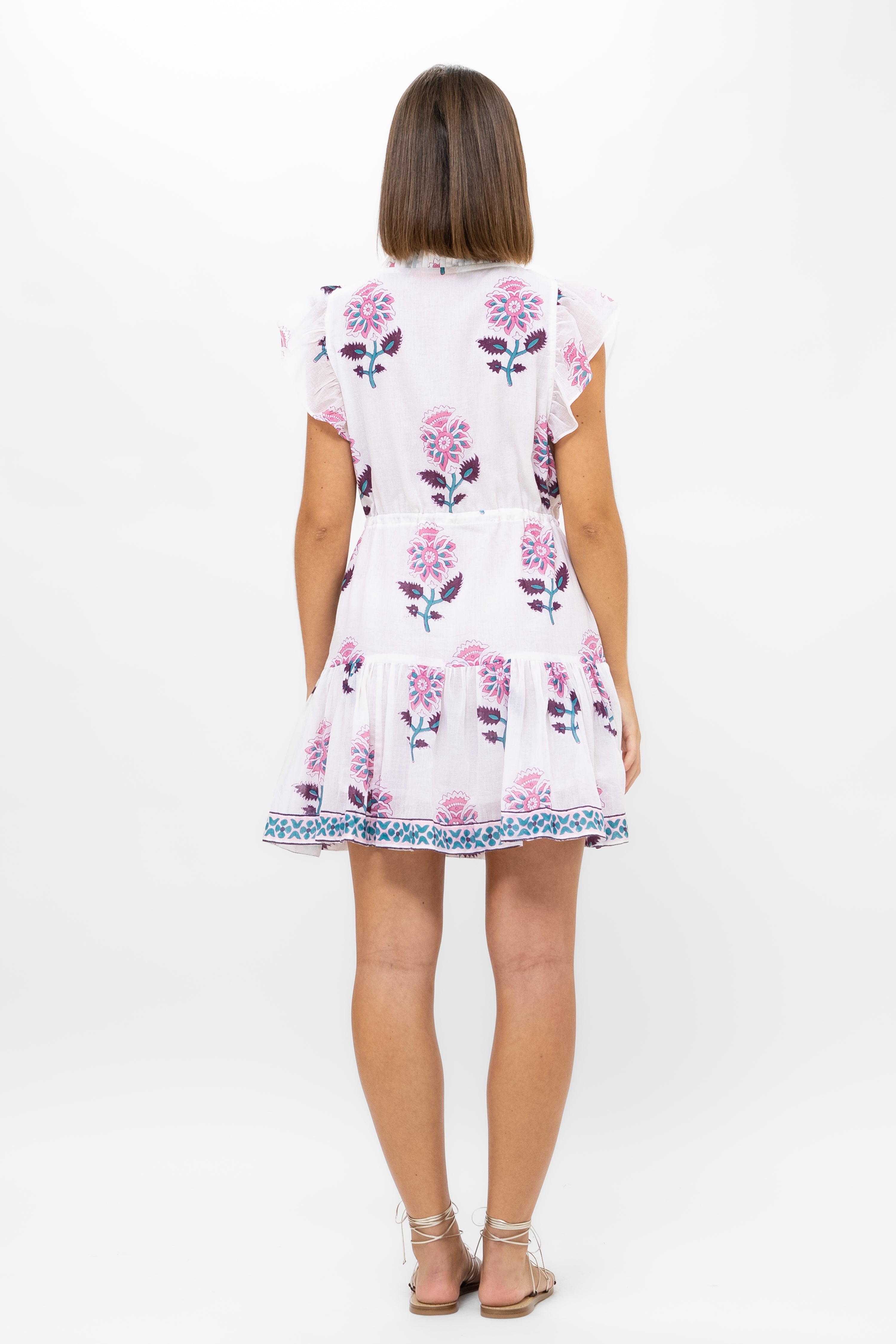 Cinched Flirty Short- Puglia Petal