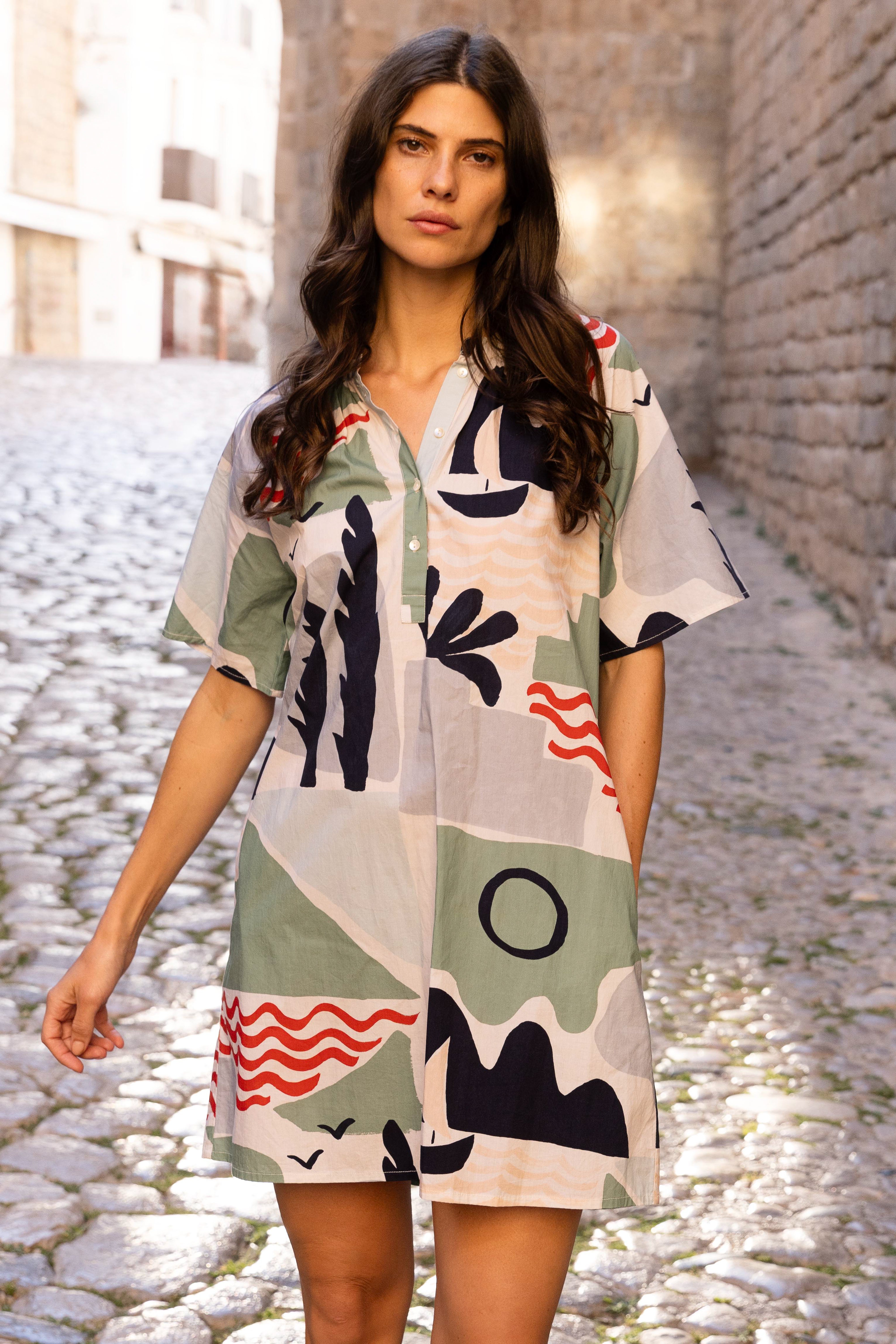 Pocket Dress- Riviera Sage