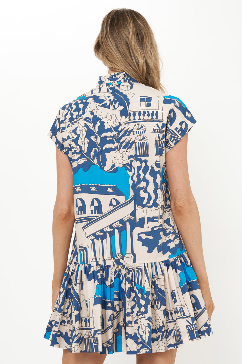 Cap Sleeve Mini- Roma Blue