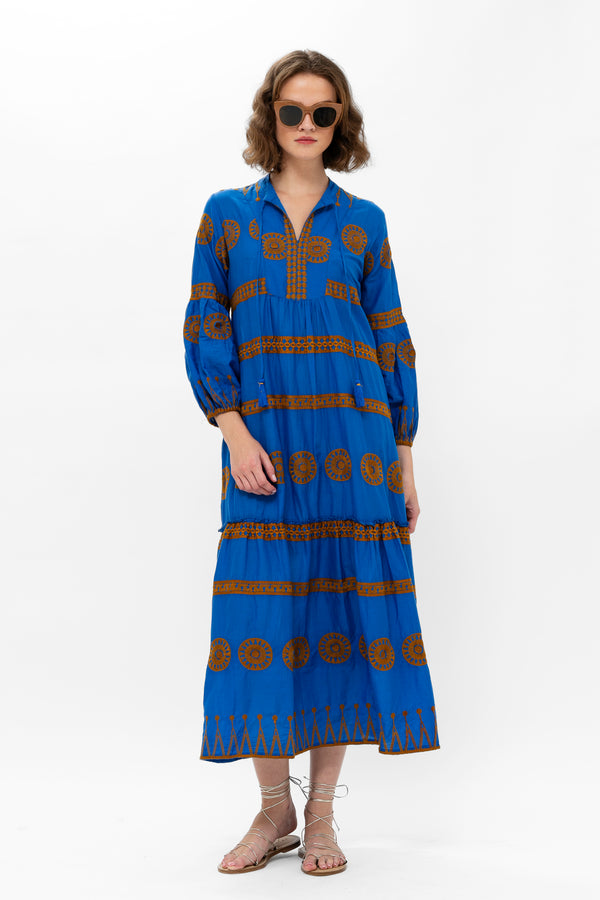 Long Sleeve Cuff Maxi - Soleil Blue