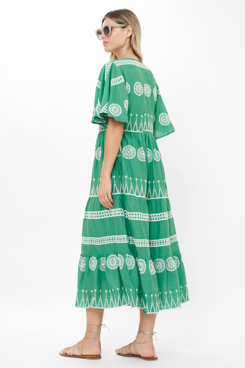 Flirty V-Neck Maxi- Soleil Sage