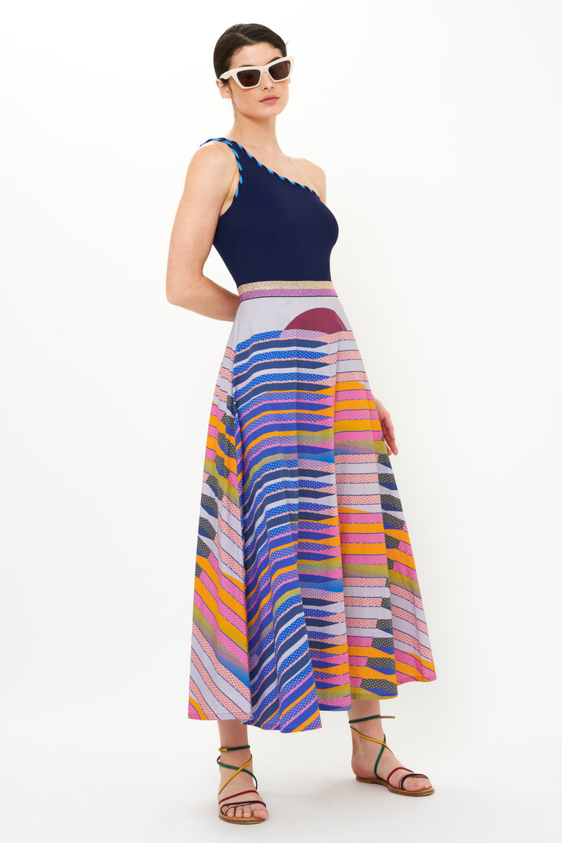 Swing Skirt- Solstice Blue