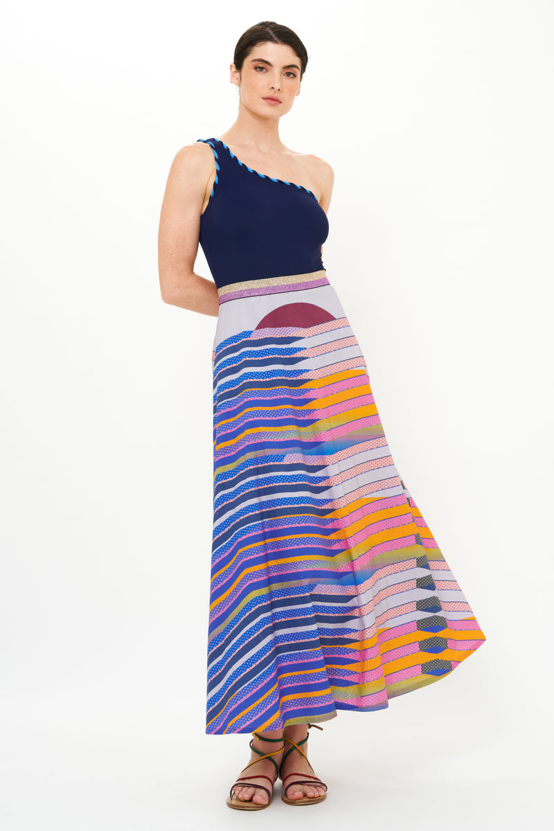 Swing Skirt- Solstice Blue