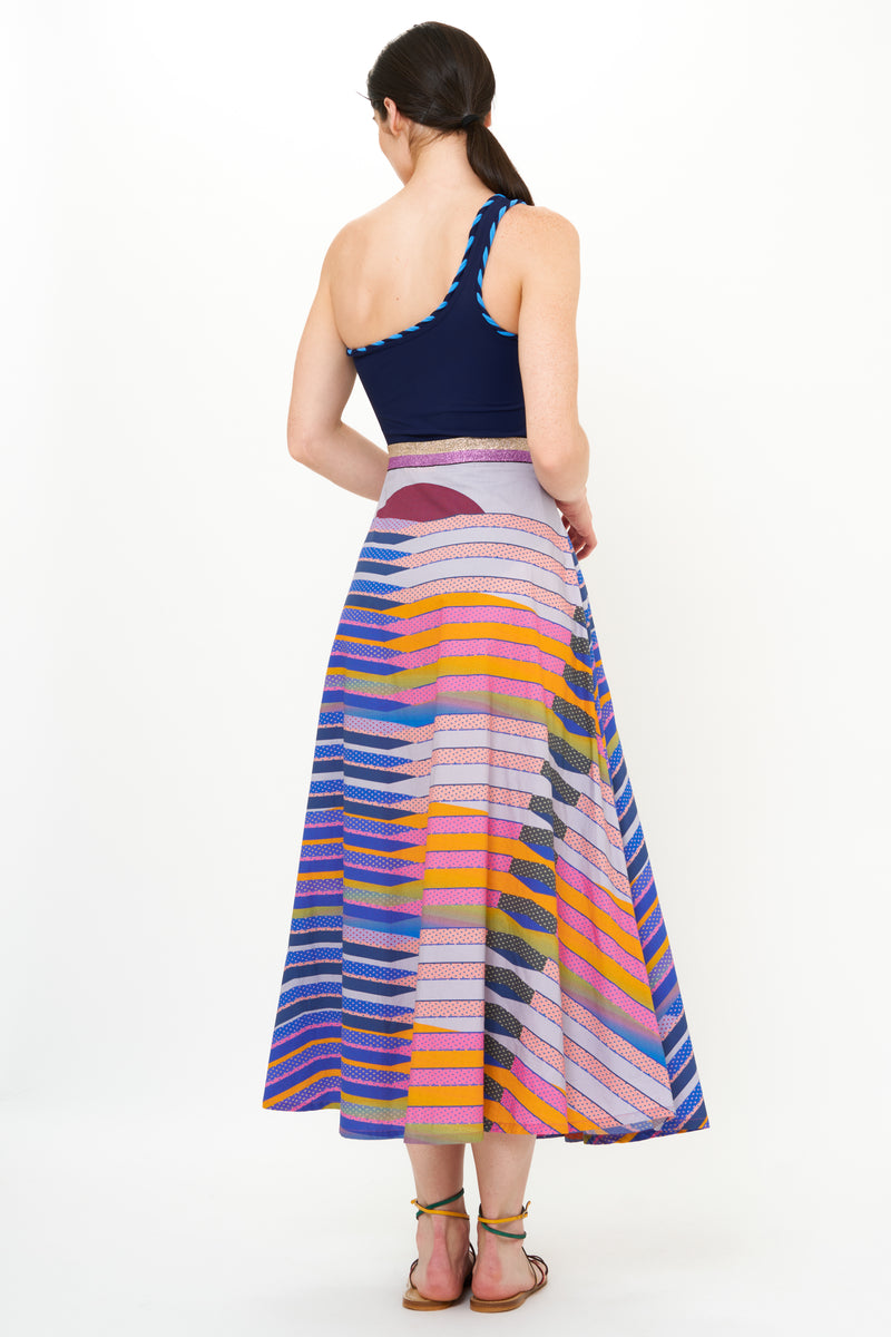 Swing Skirt- Solstice Blue