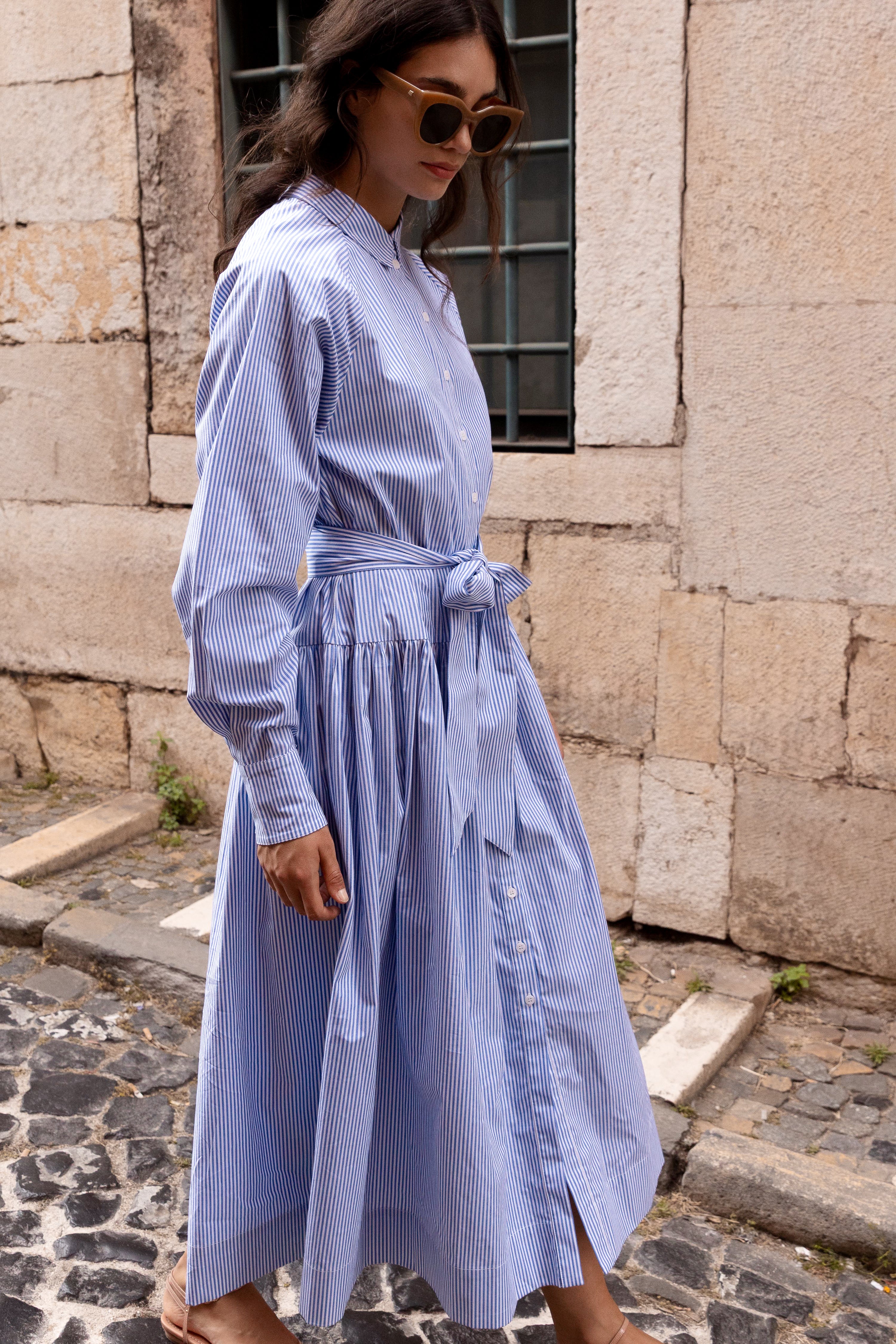 Layla Dress- Surrey Blue