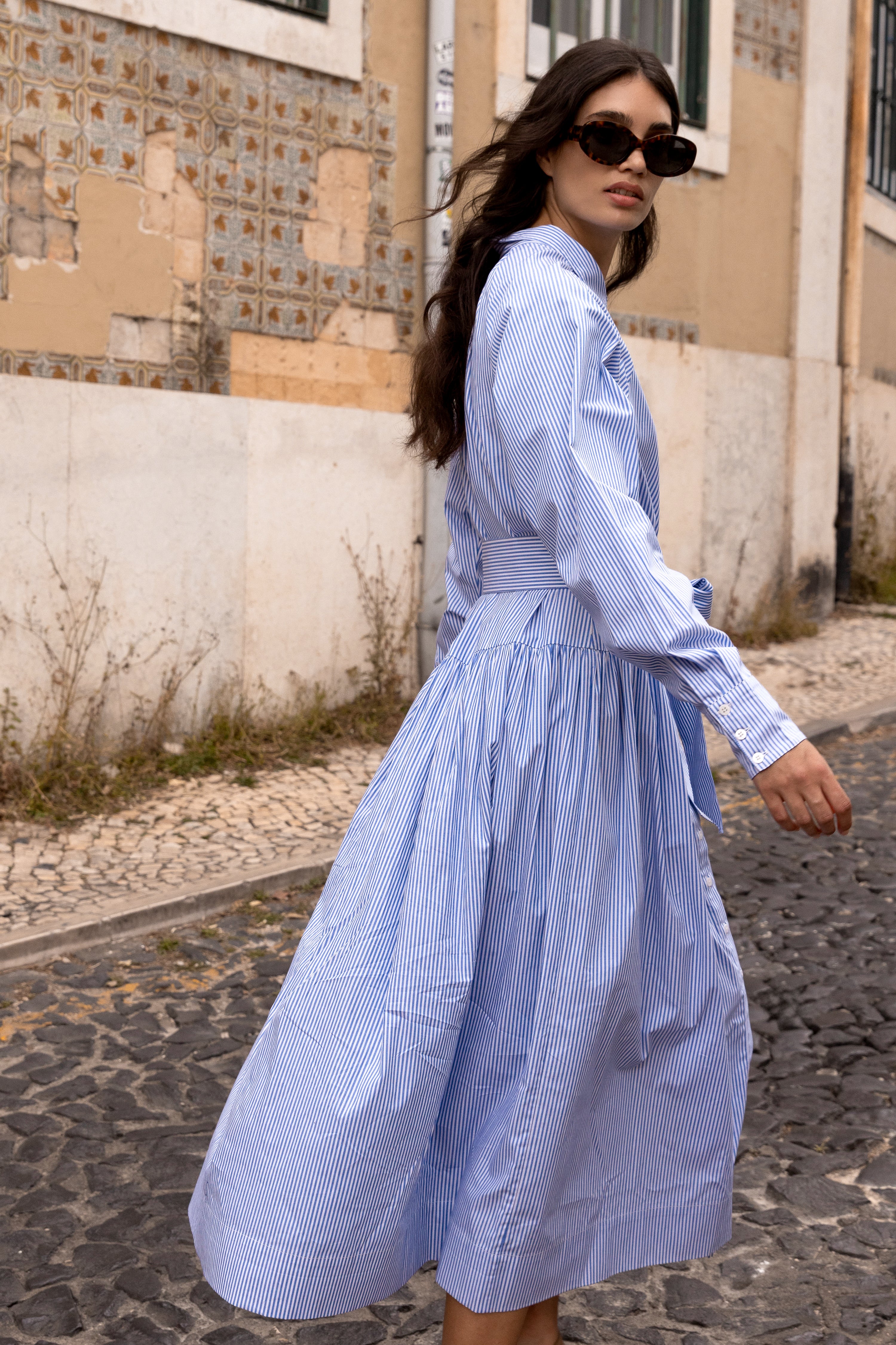 Layla Dress- Surrey Blue