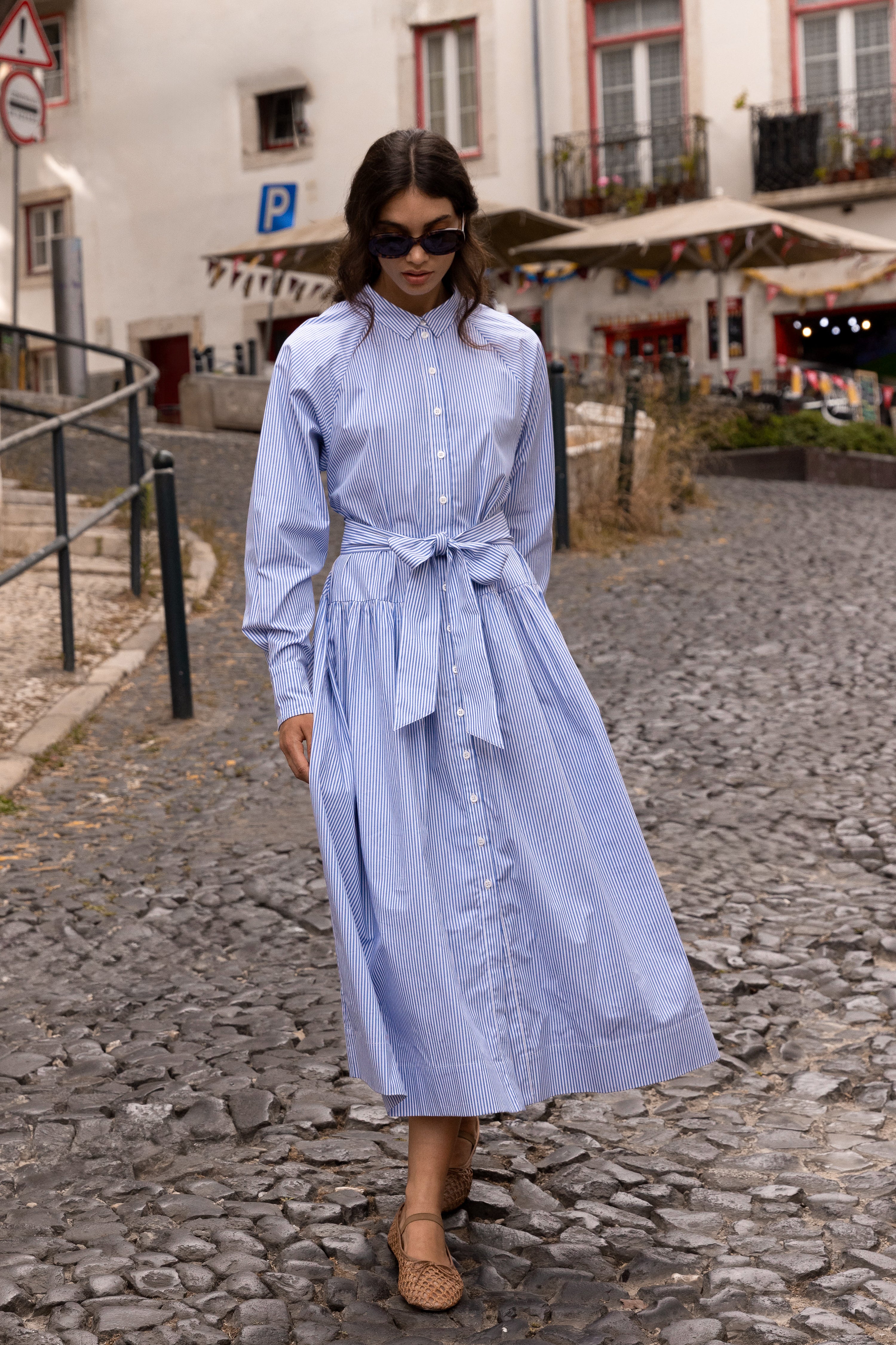 Layla Dress- Surrey Blue