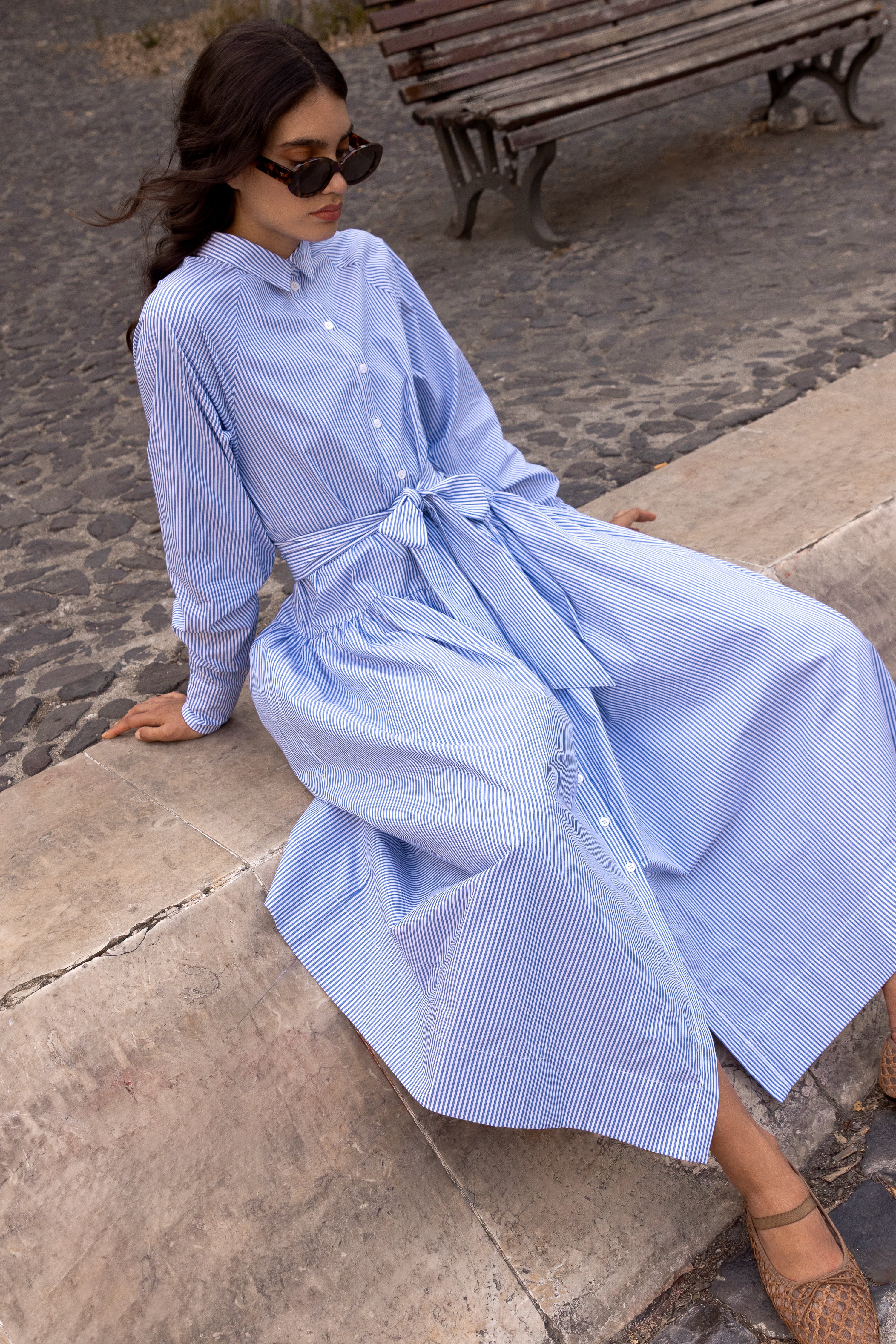 Layla Dress- Surrey Blue