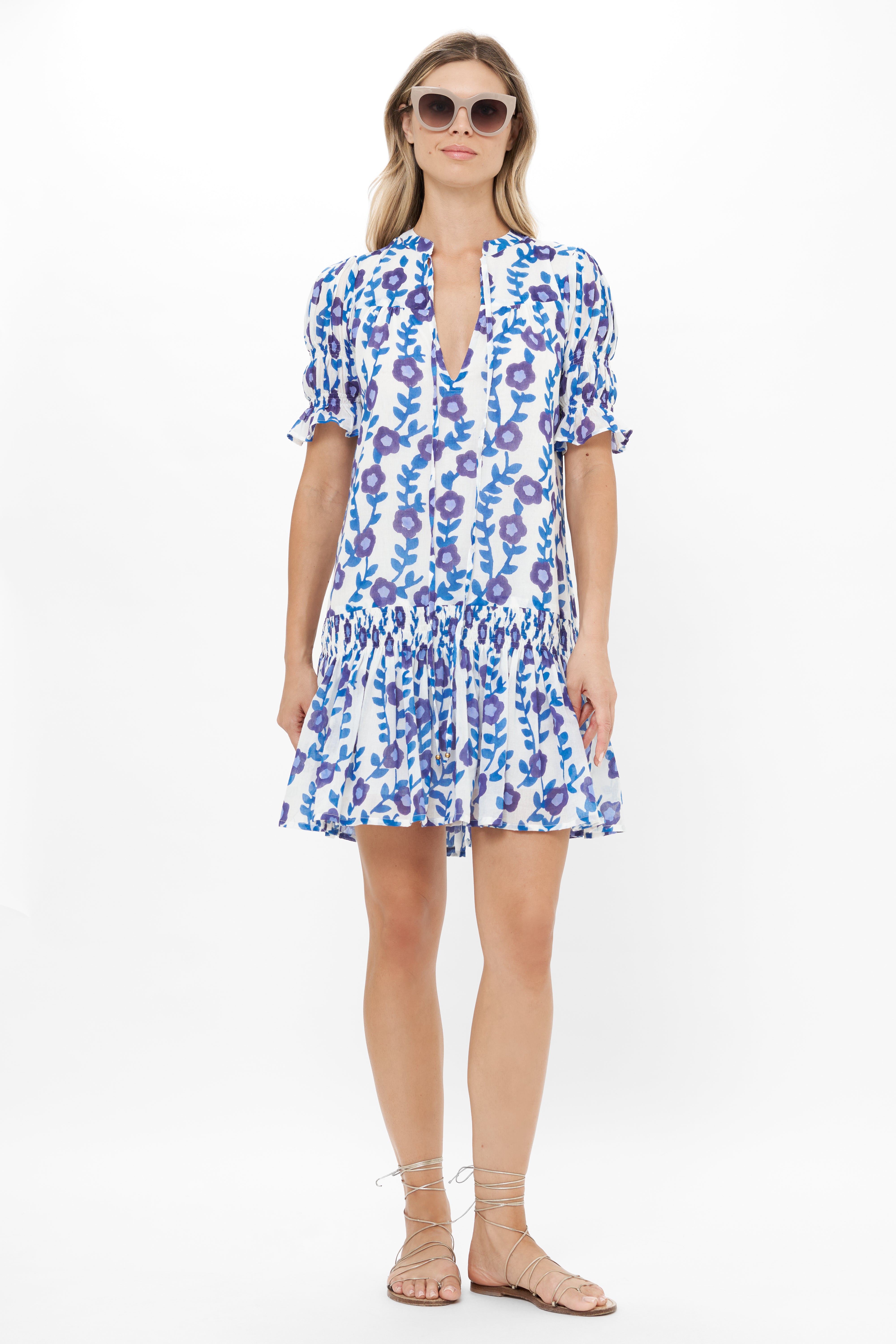 Smocked Drop Mini- Toscana Blue