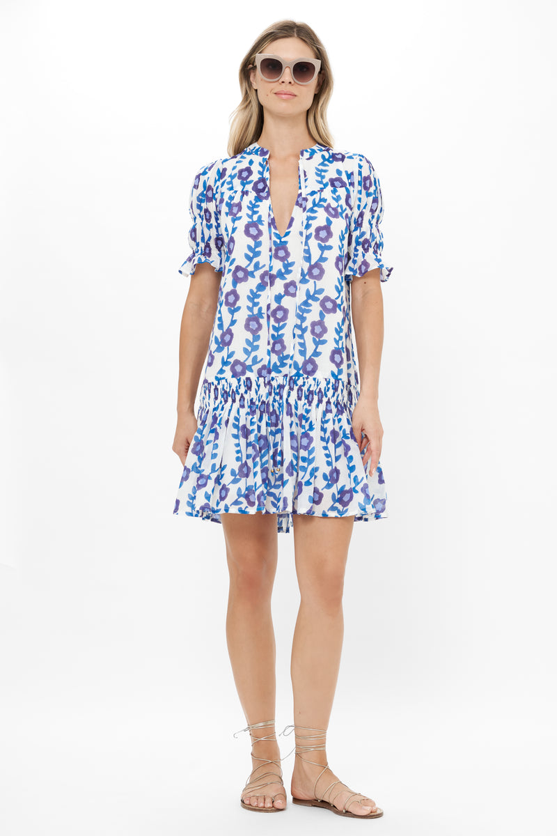 Smocked Drop Mini- Toscana Blue