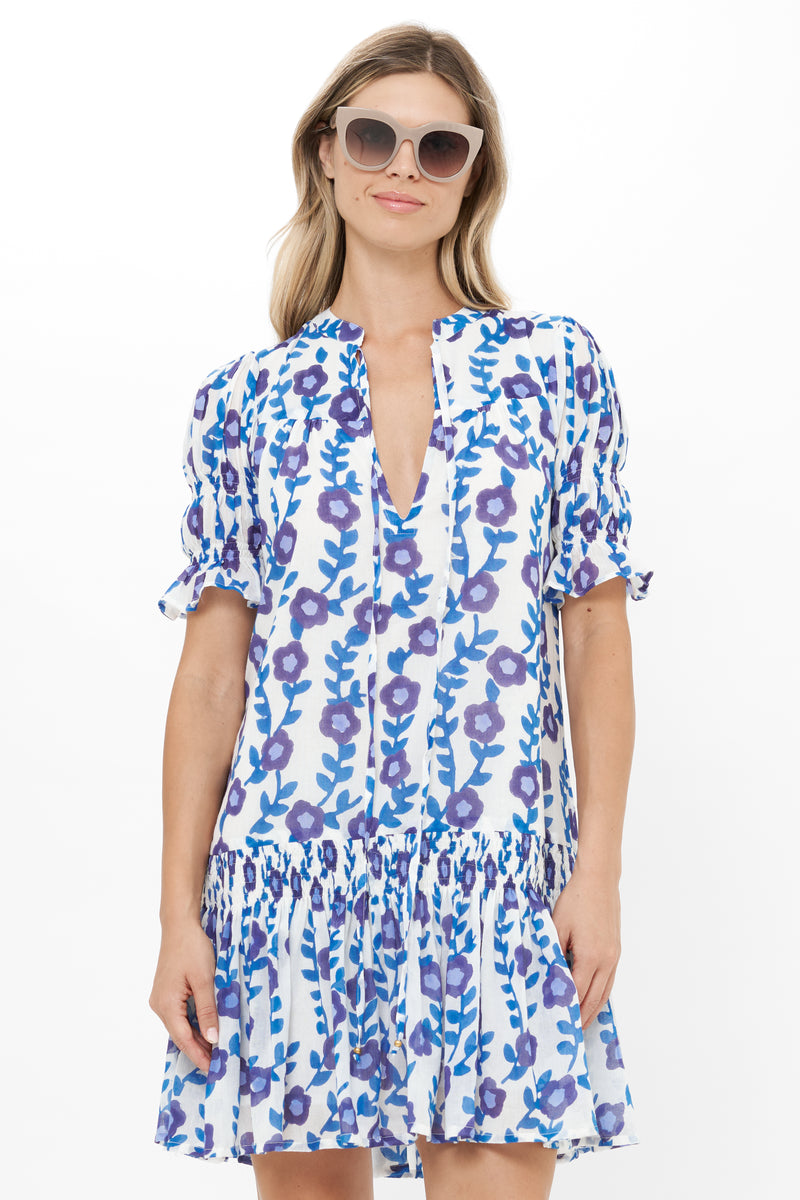 Smocked Drop Mini- Toscana Blue